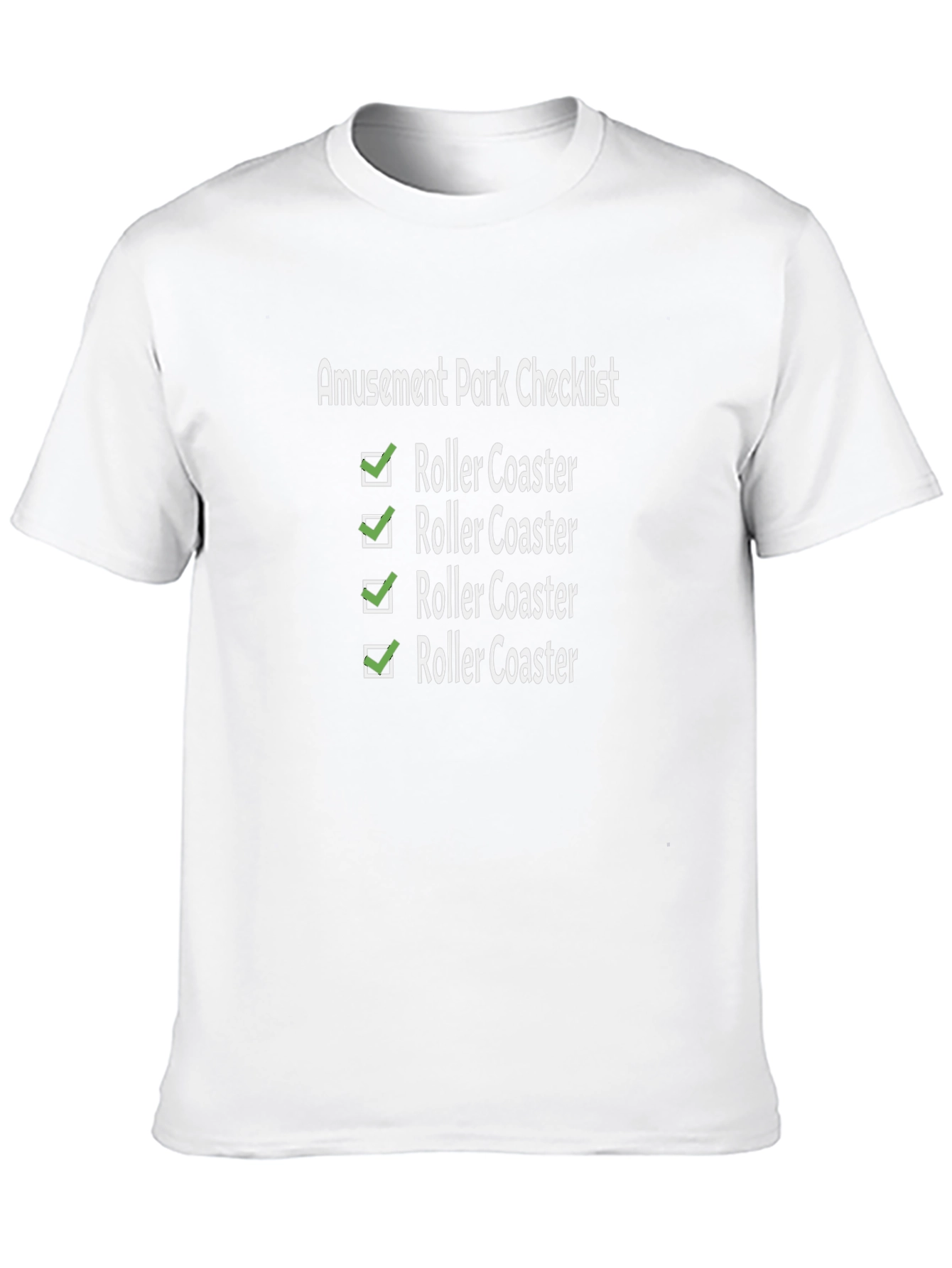 Amusement Park Checklist Roller Coaster T-Shirt
