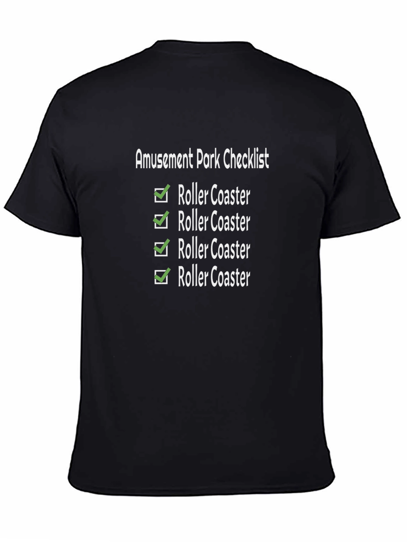 Amusement Park Checklist Roller Coaster T-Shirt