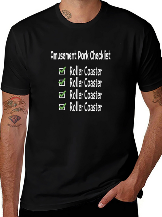 Amusement Park Checklist Roller Coaster T-Shirt