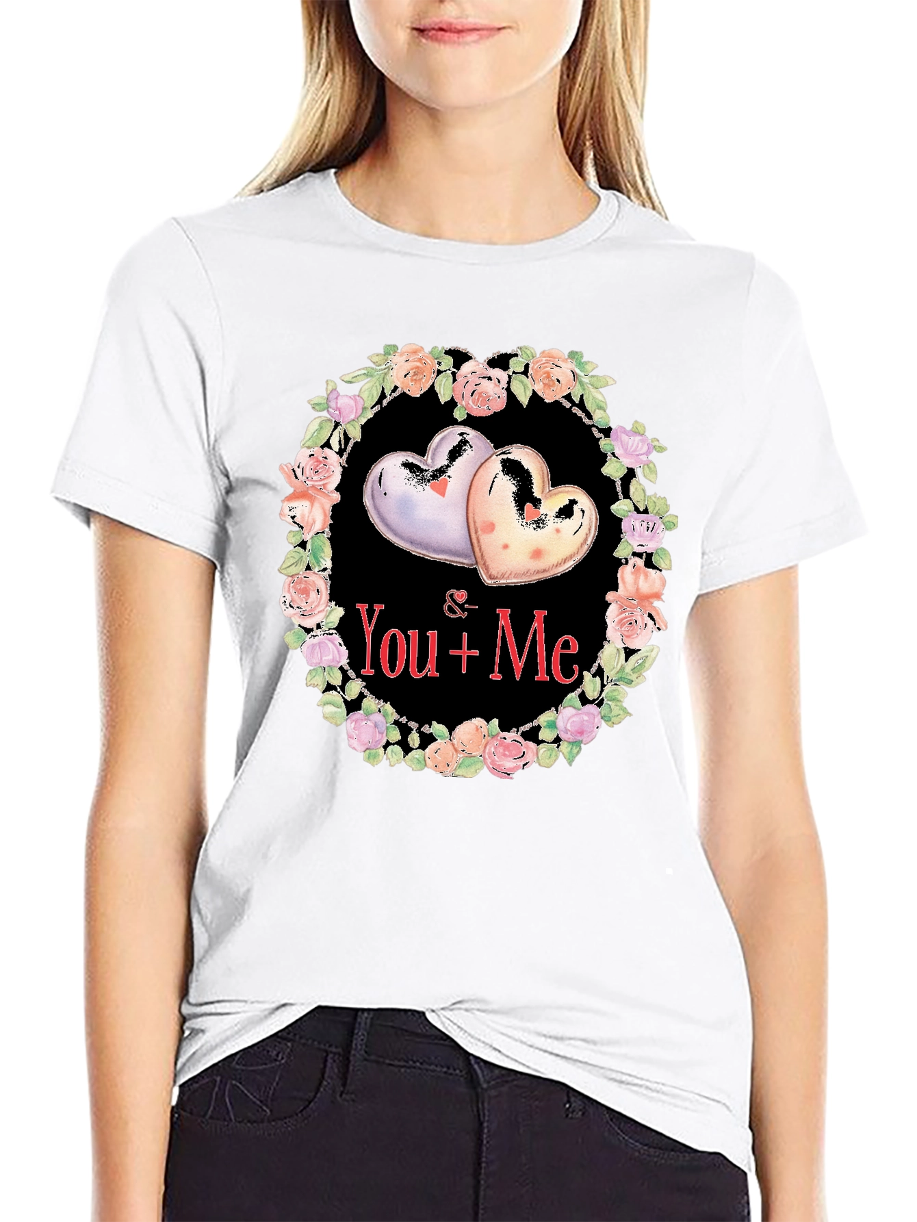 Floral Heart Valentines Day T-Shirt