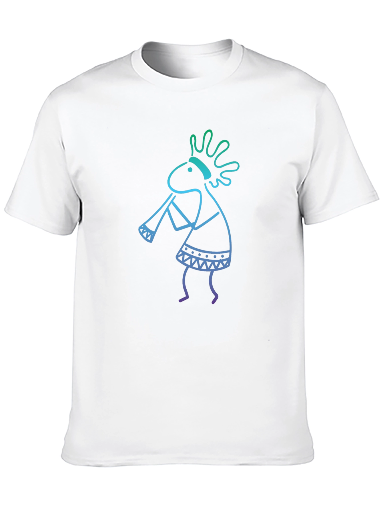 Kokopelli Graphic Tee - Black Cotton Casual Shirt