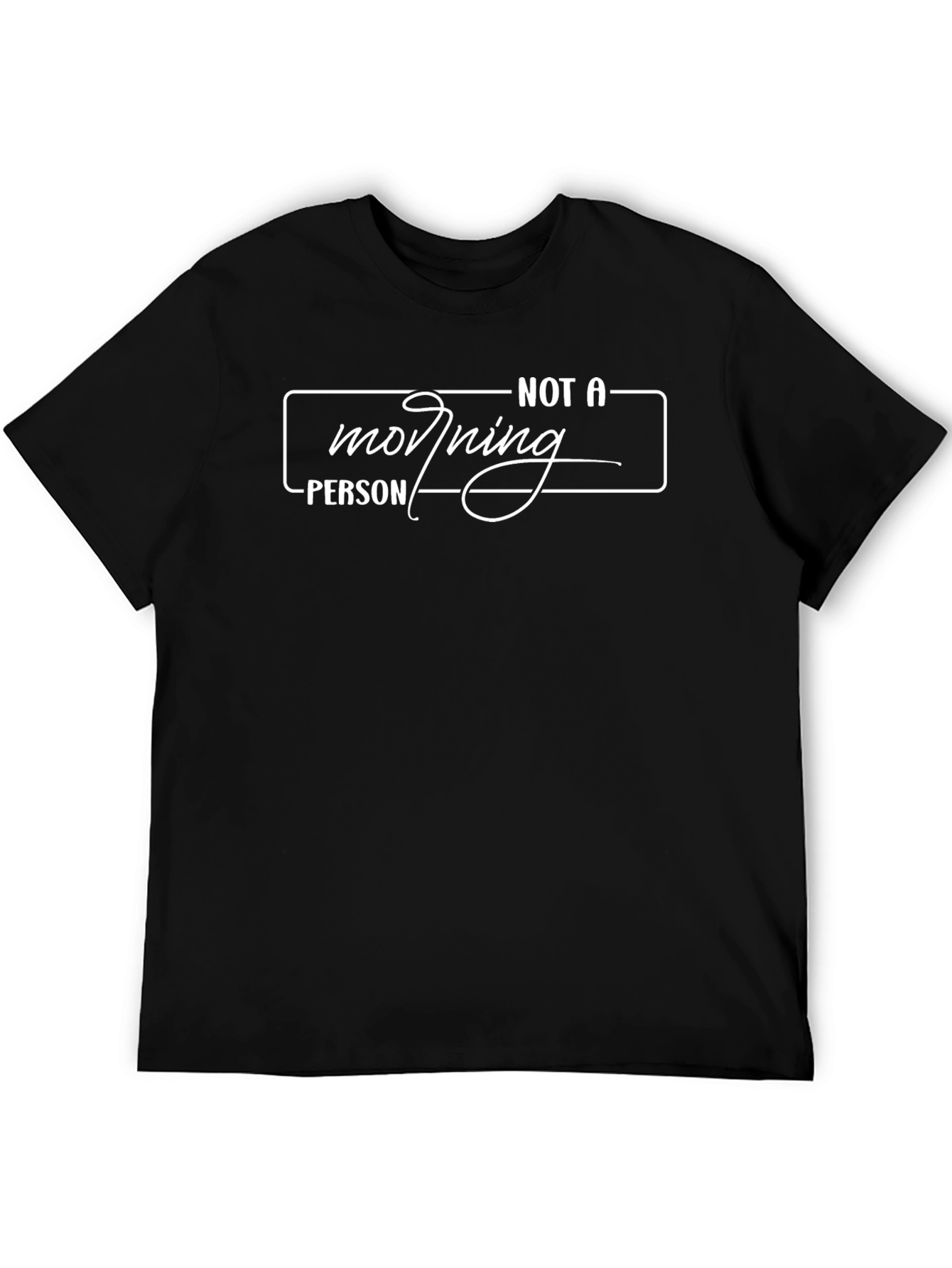 Not A Morning Person Black Tee