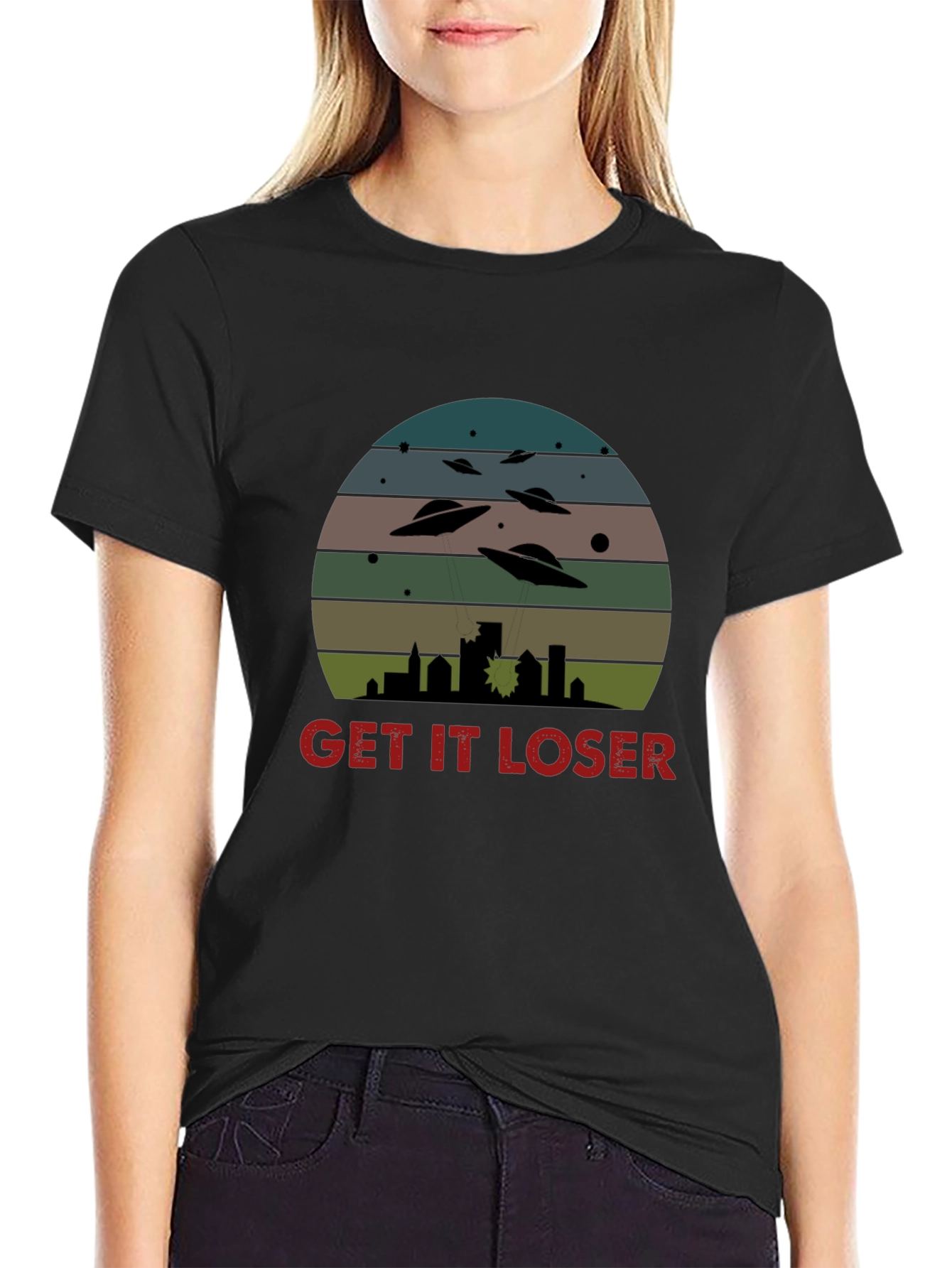Get It Loser UFO T-Shirt - Sci-Fi Graphic Tee