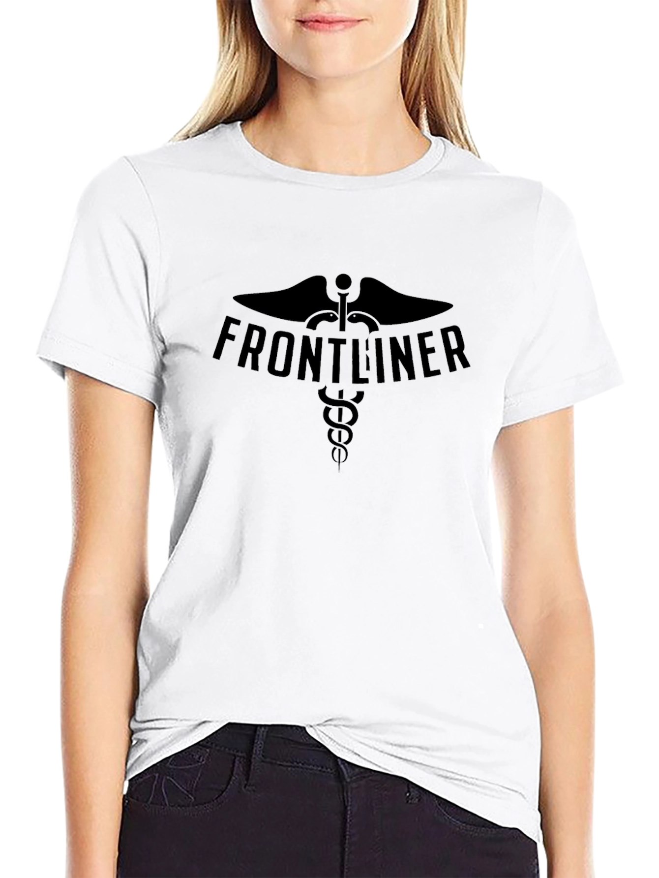Frontliner Caduceus Symbol Black T-Shirt