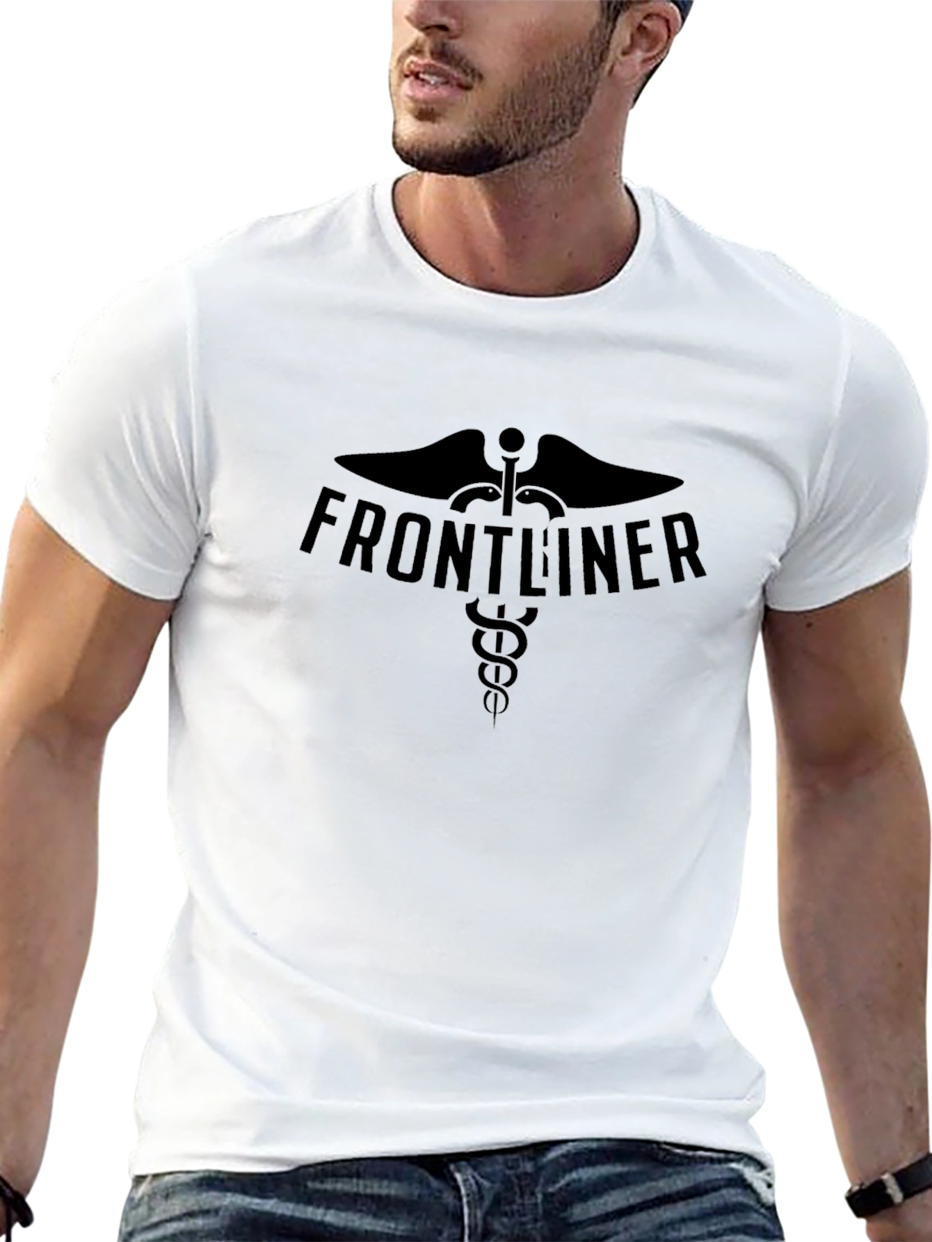 Frontliner Caduceus Symbol Black T-Shirt
