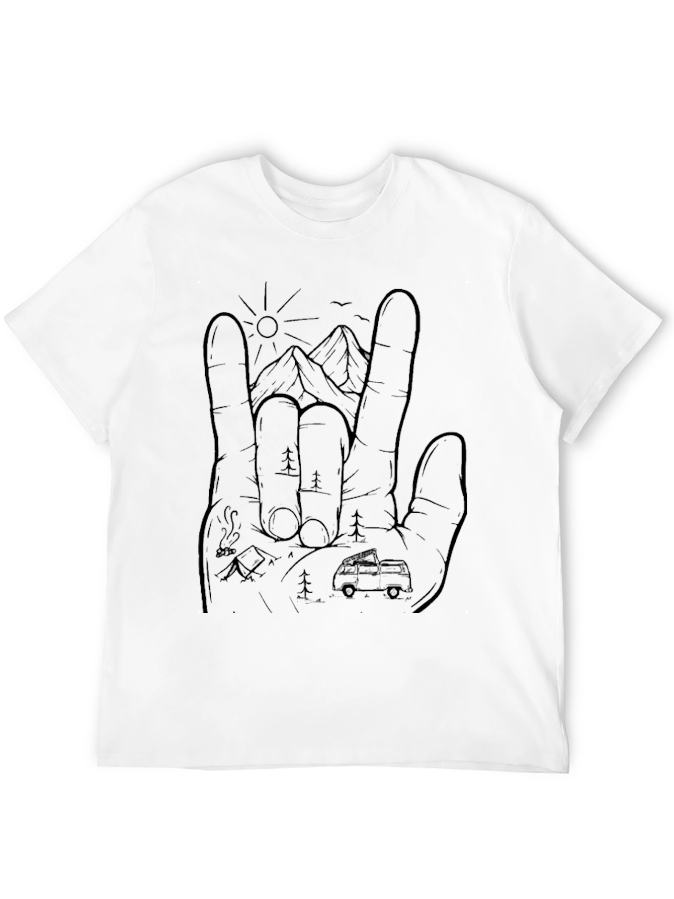 Nature Hand Graphic T-Shirt
