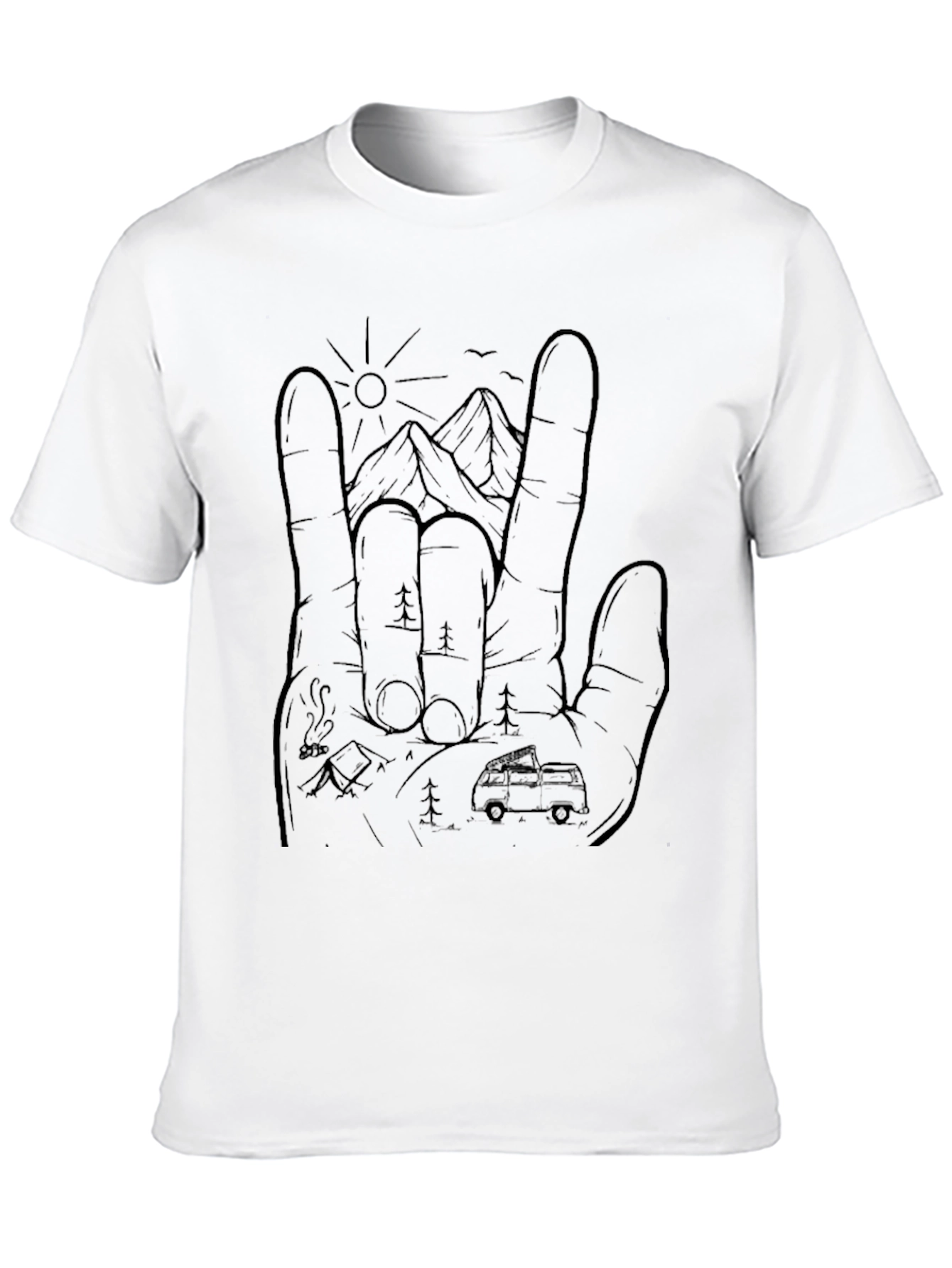 Nature Hand Graphic T-Shirt