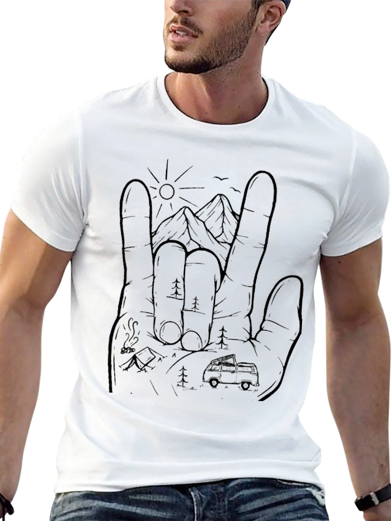 Nature Hand Graphic T-Shirt