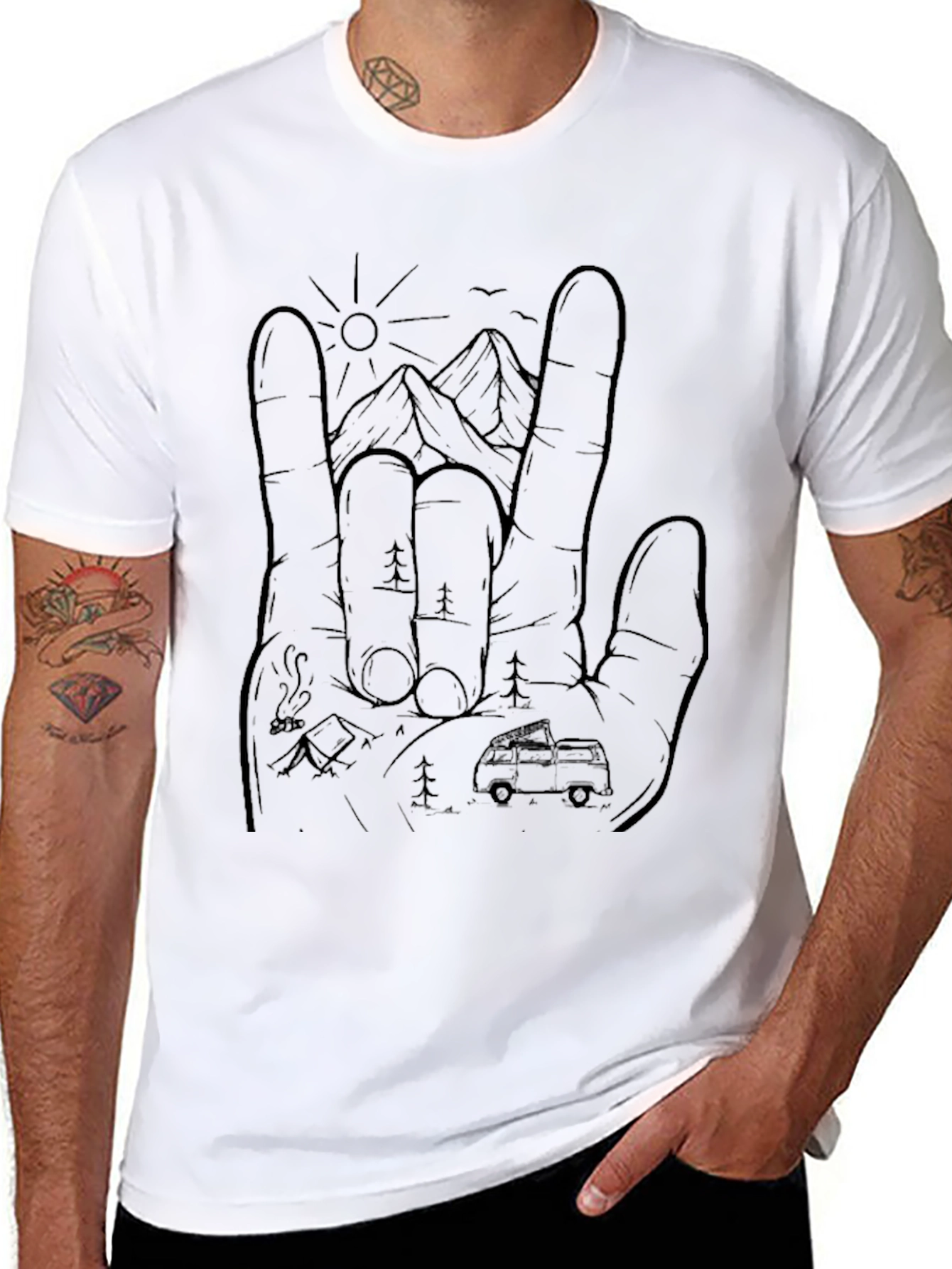 Nature Hand Graphic T-Shirt