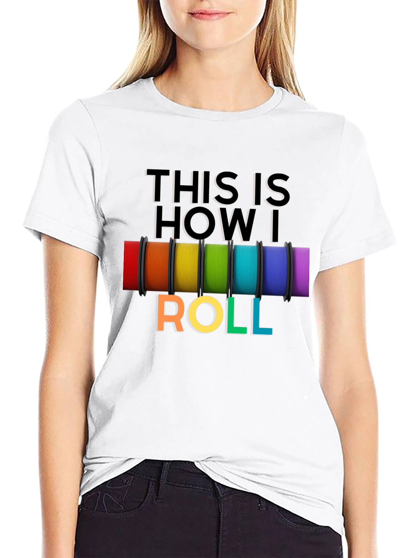 This is How I Roll Rainbow Filament T-Shirt