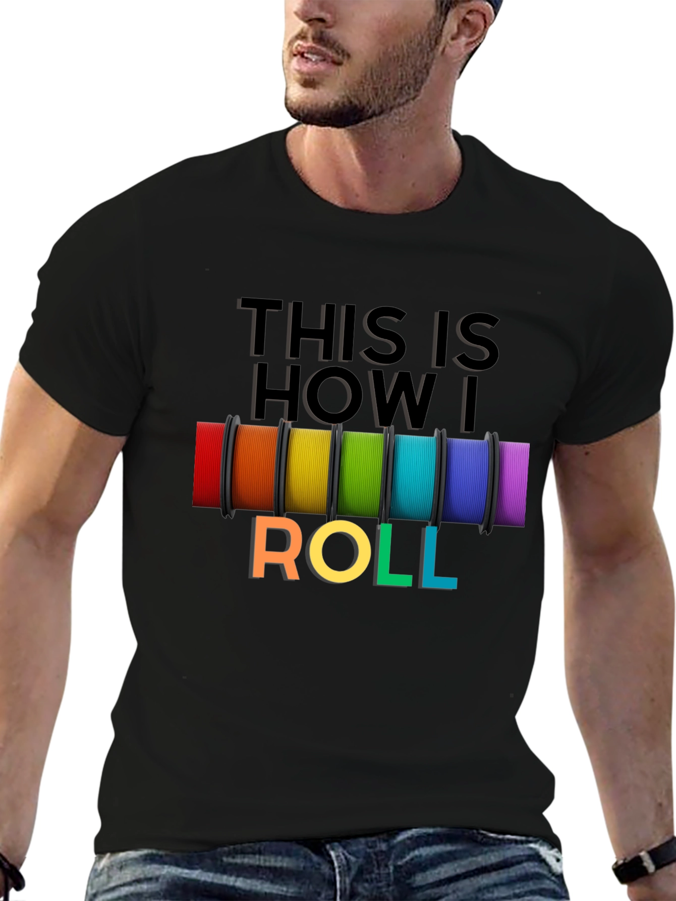 This is How I Roll Rainbow Filament T-Shirt