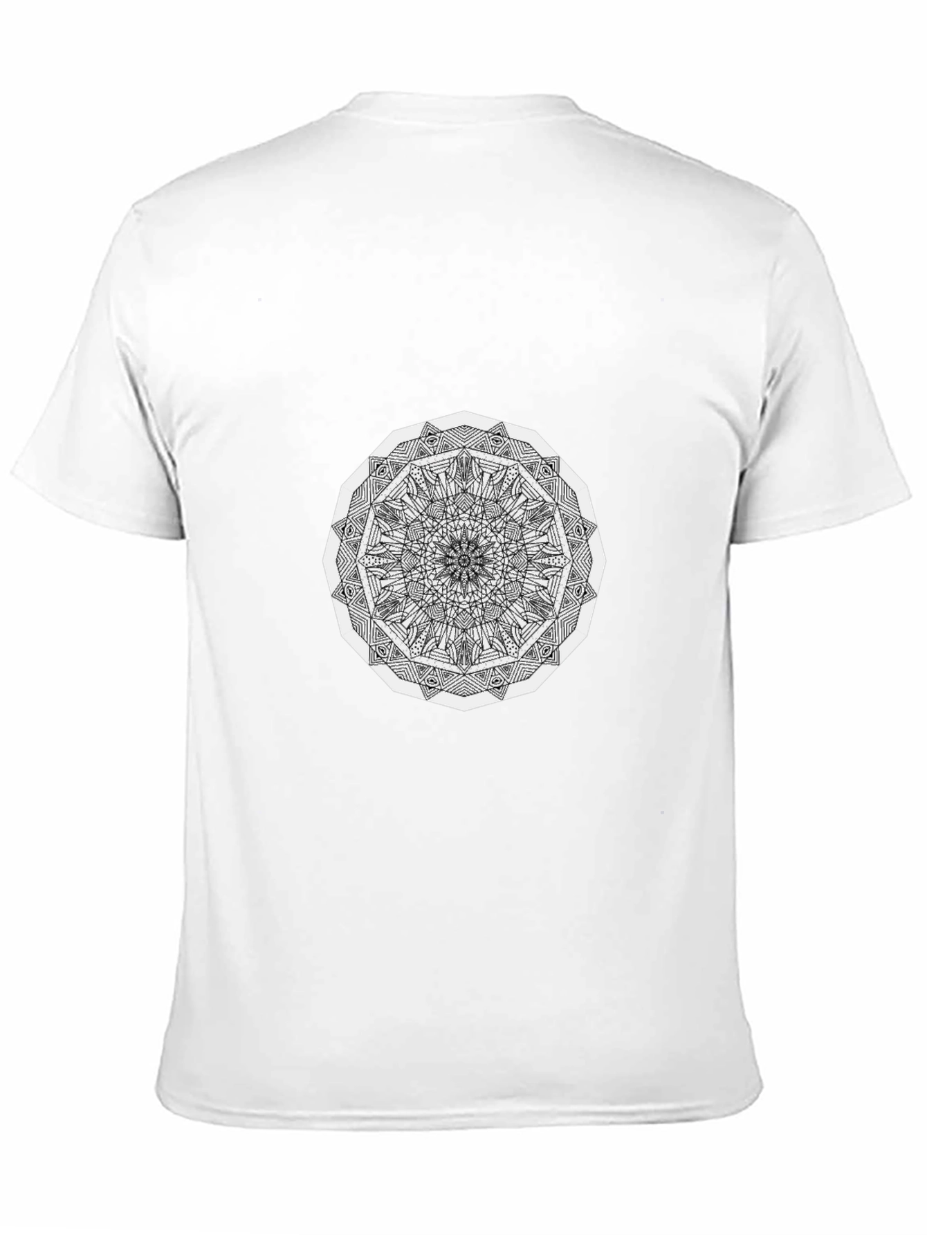 Geometric Mandala T-Shirt - Black
