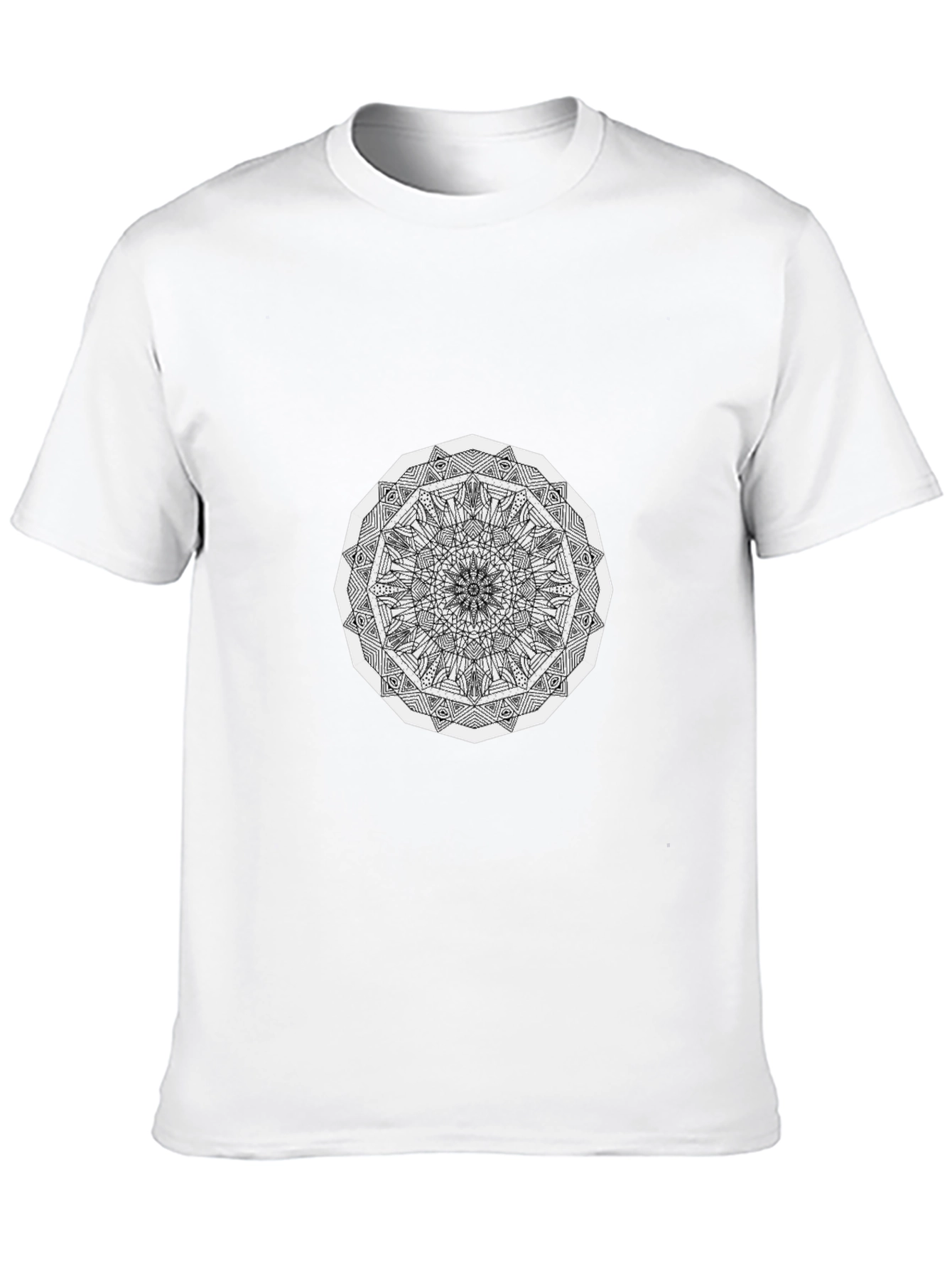 Geometric Mandala T-Shirt - Black