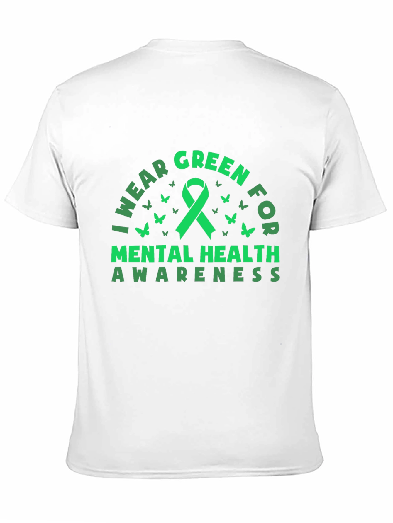 Mental Health Awareness Green Ribbon Graphic Tee