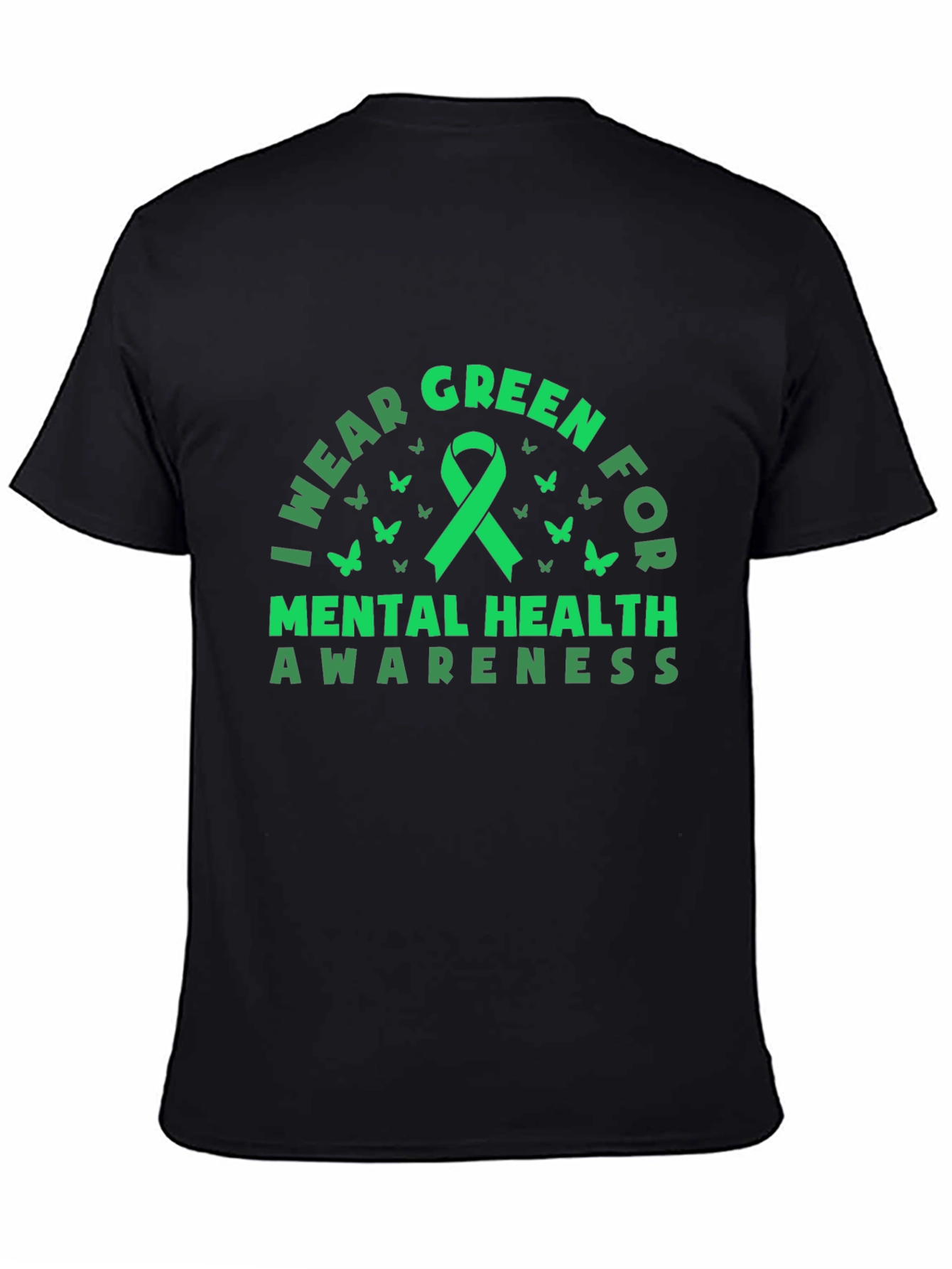 Mental Health Awareness Green Ribbon Graphic Tee