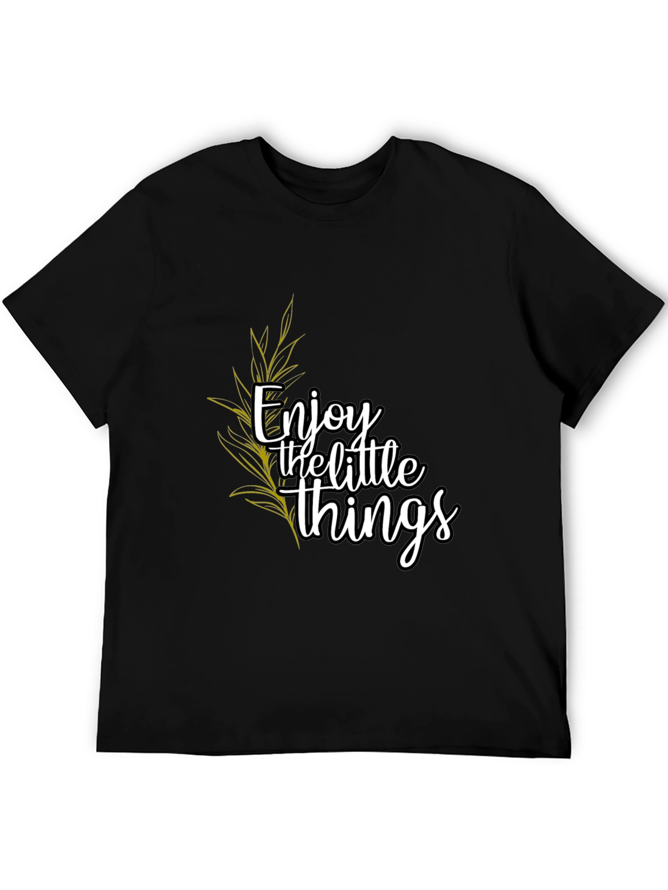 Enjoy the Little Things Black Graphic Tee