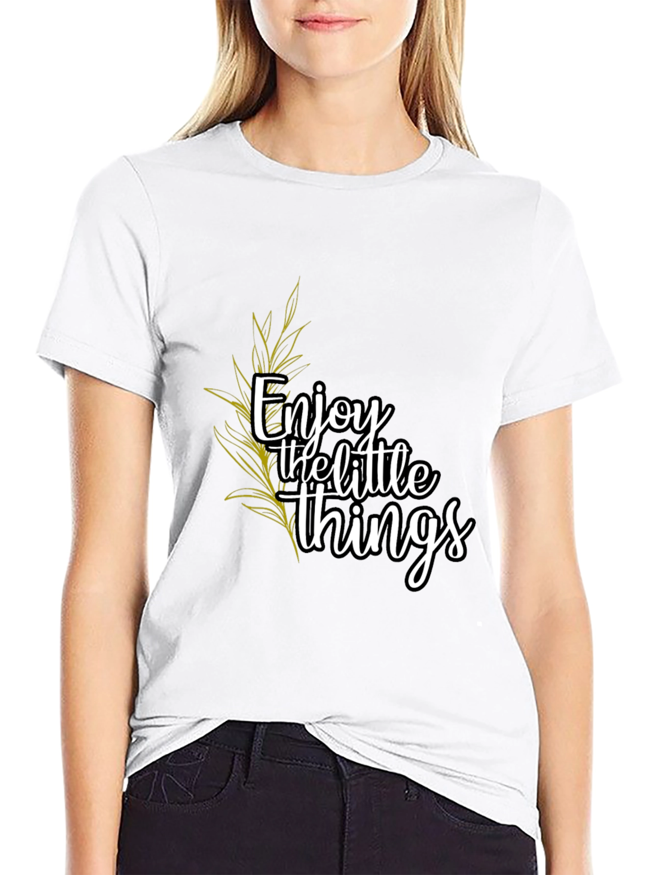 Enjoy the Little Things Black Graphic Tee