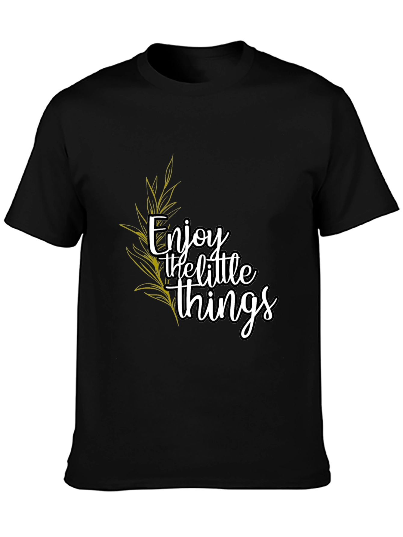 Enjoy the Little Things Black Graphic Tee