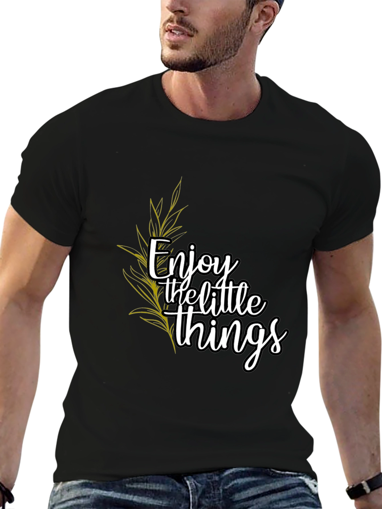 Enjoy the Little Things Black Graphic Tee