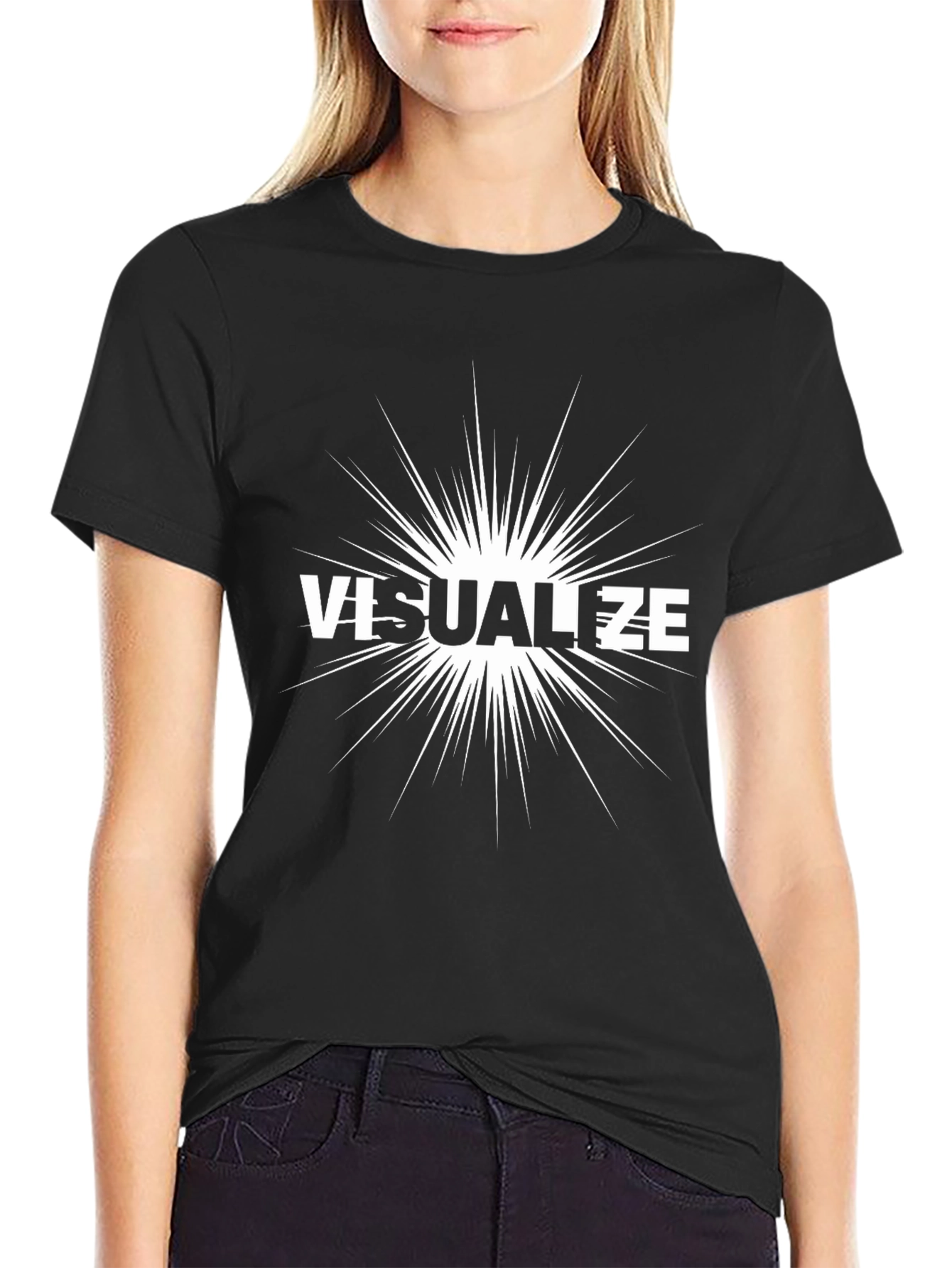 Visualize Graphic Tee - Modern Black T-Shirt