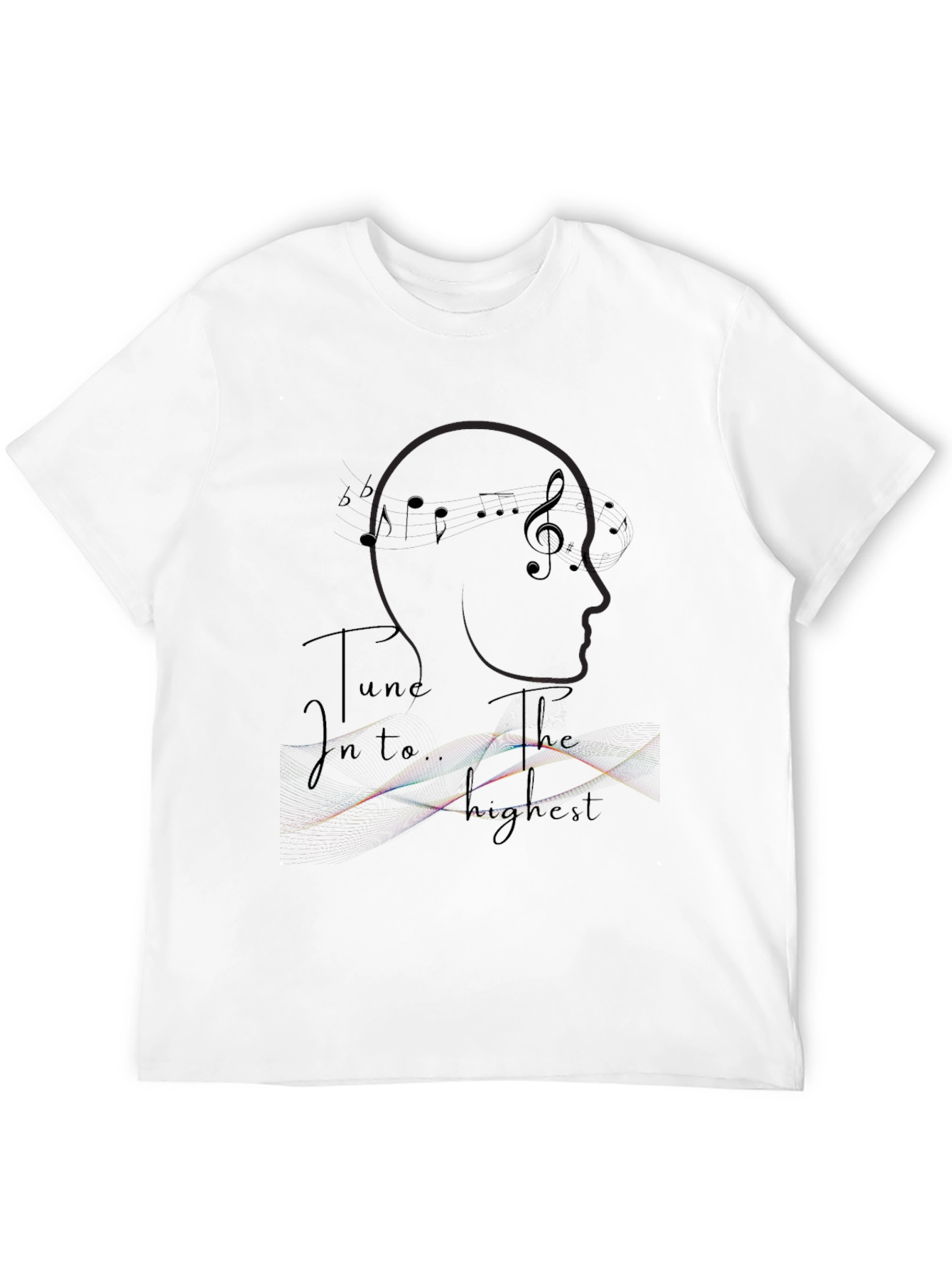 Tune In Graphic Tee - Stylish Black T-Shirt