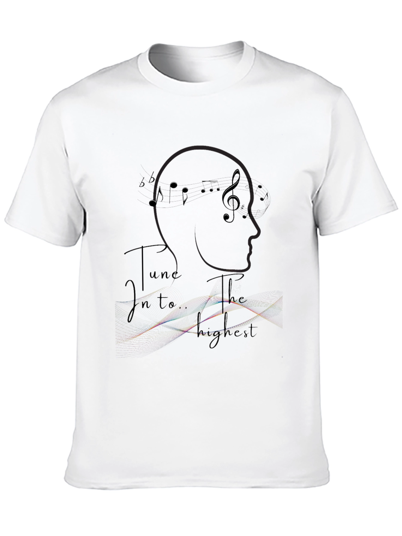 Tune In Graphic Tee - Stylish Black T-Shirt