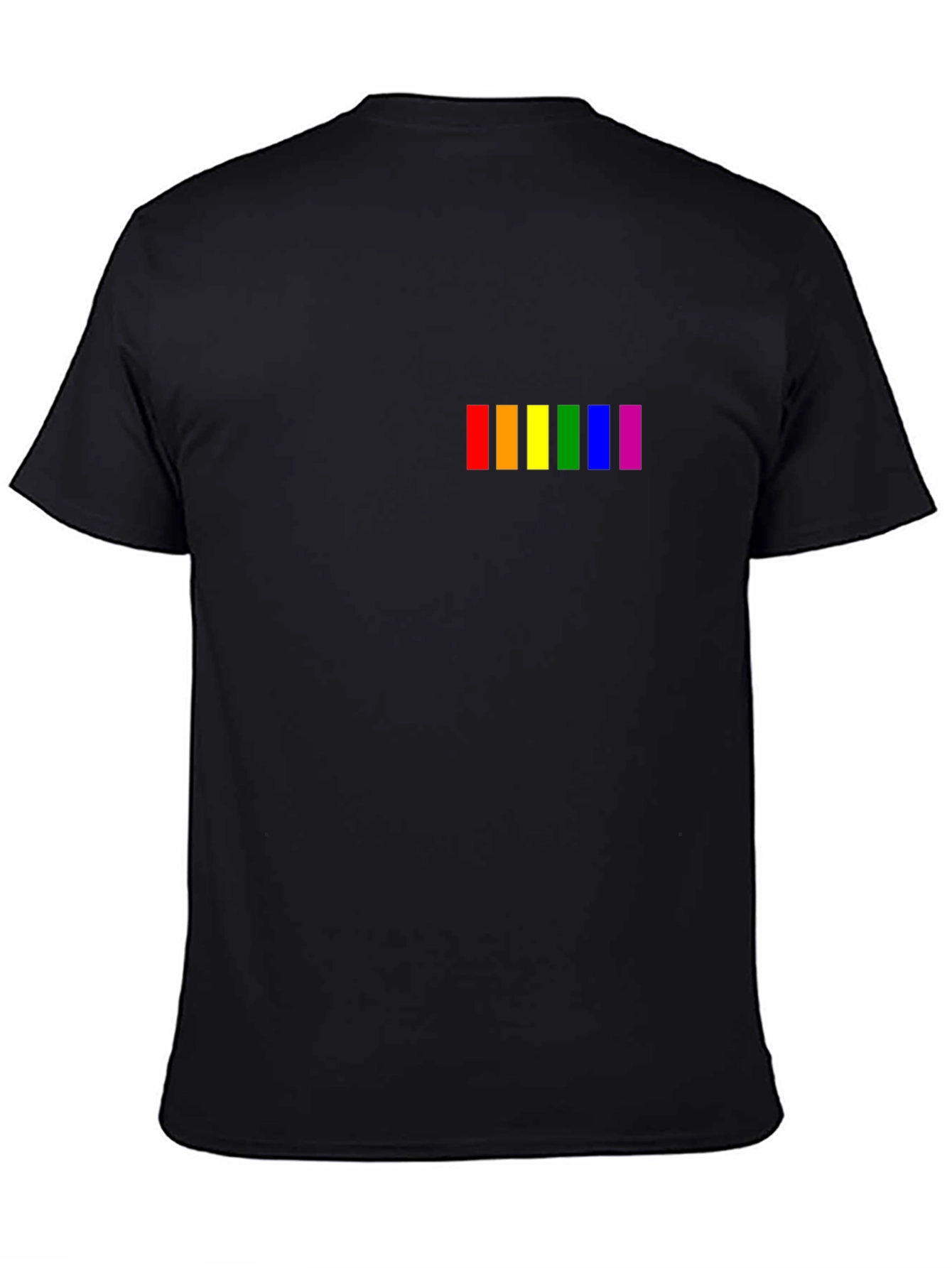 Pride Rainbow Stripe T-Shirt - Black