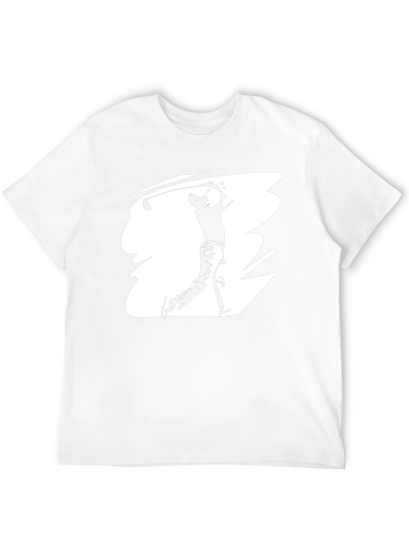 Golf Swing Graphic Tee - Black Cotton T-Shirt