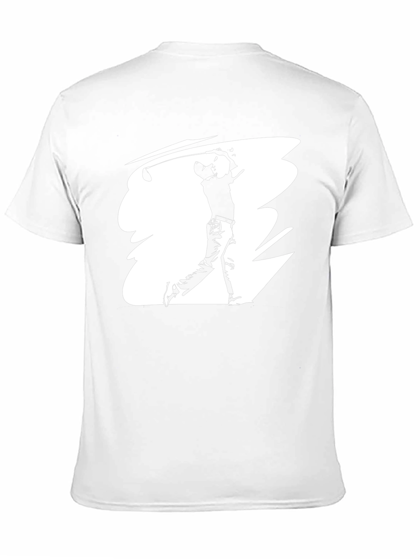 Golf Swing Graphic Tee - Black Cotton T-Shirt