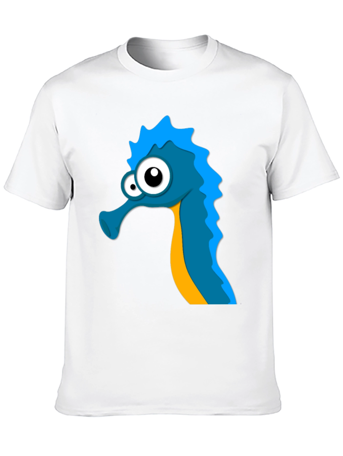 Seahorse Graphic Tee - Unique Cartoon Design