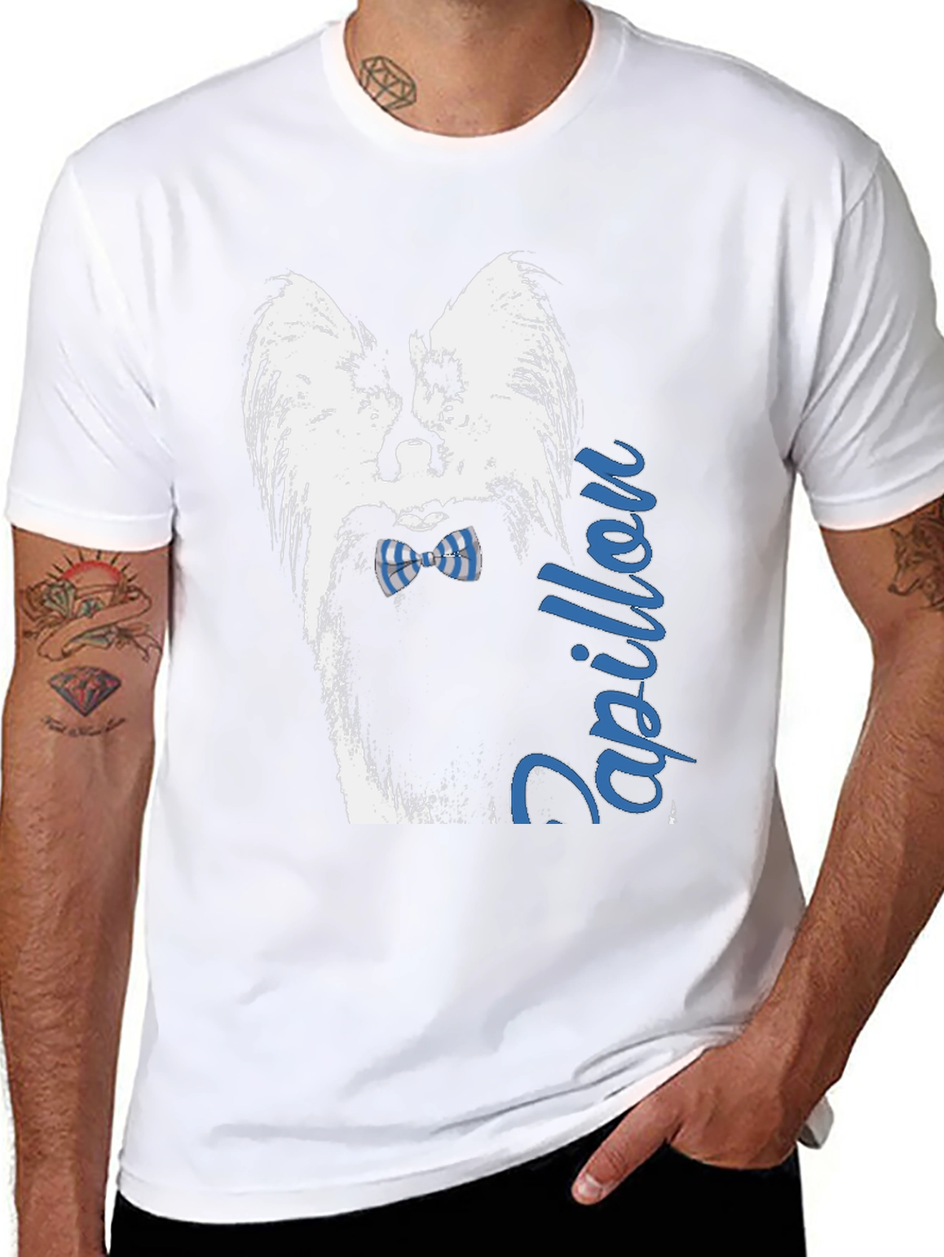 Papillon Dog Breed Graphic T-Shirt