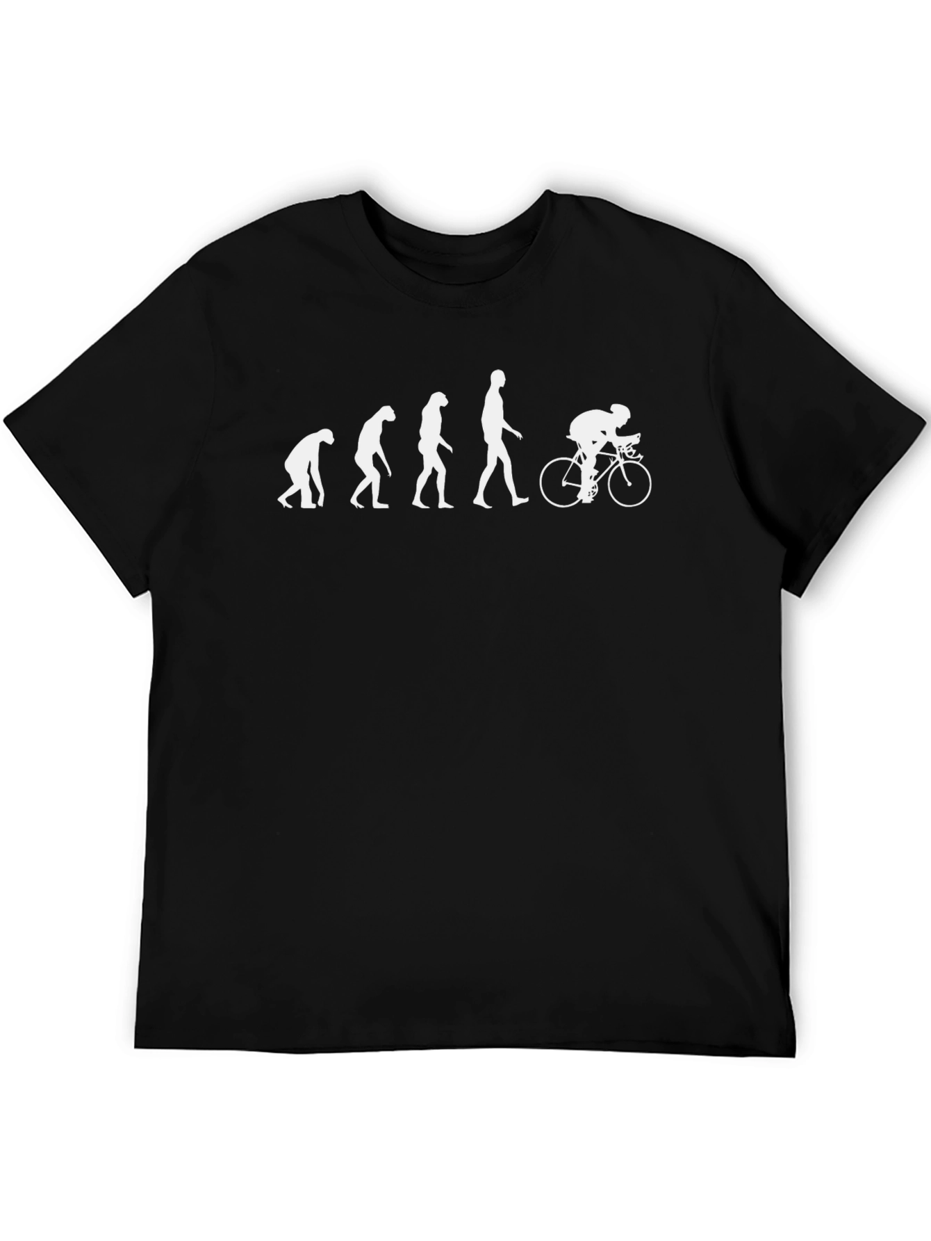 Evolution of Cyclist Black T-Shirt