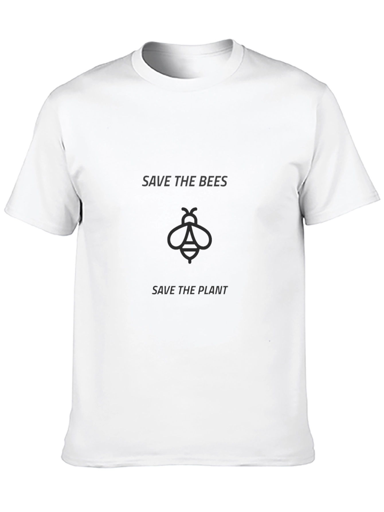 Save the Bees Graphic Tee - Black Crew Neck