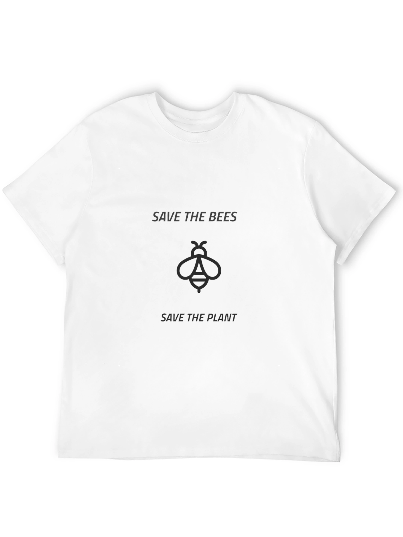 Save the Bees Graphic Tee - Black Crew Neck