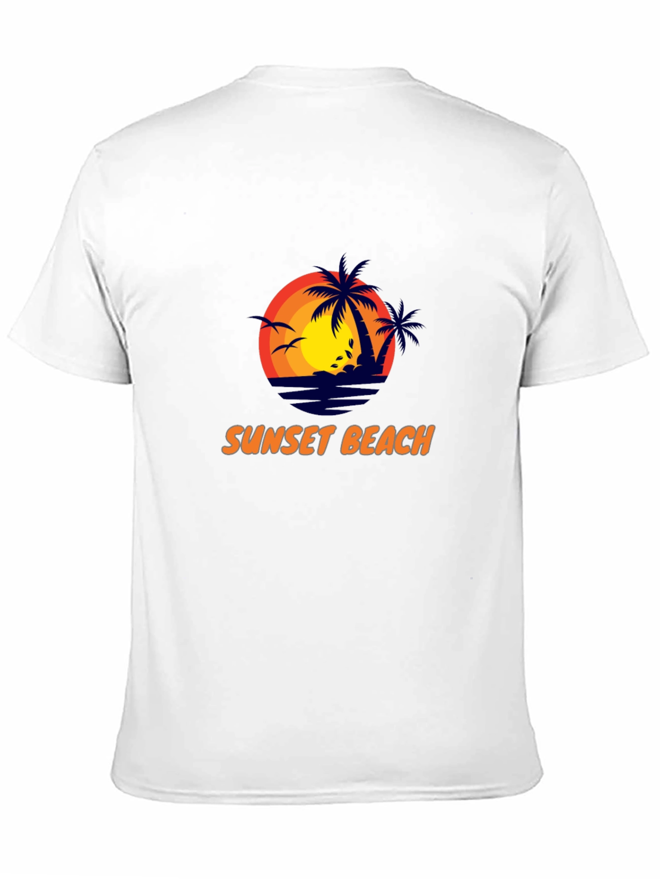 Sunset Beach Graphic Tee - Stylish Black T-Shirt
