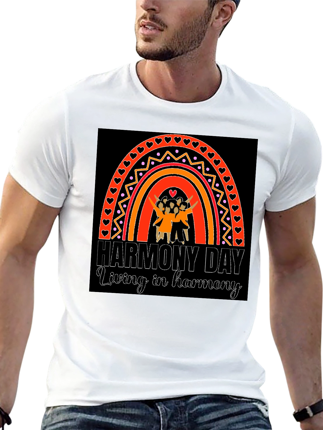 Harmony Day T-Shirt: Living in Harmony Design