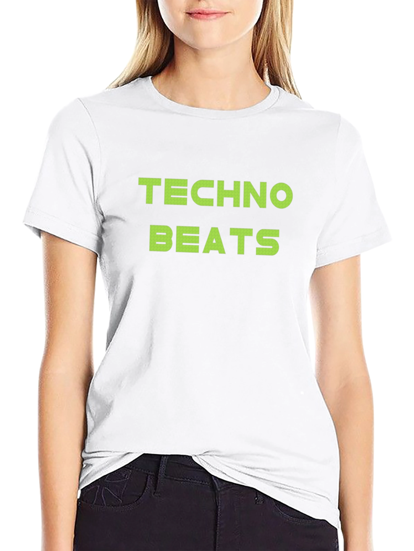 Techno Beats Graphic Tee - Black Cotton T-Shirt