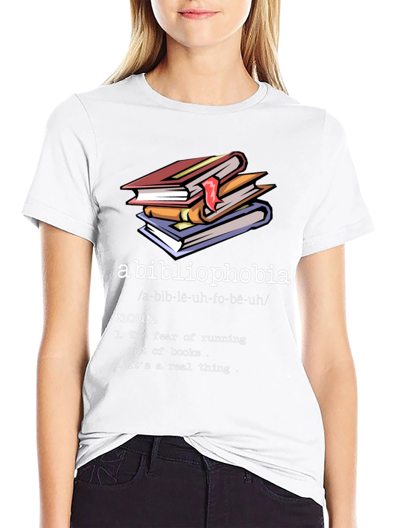 Bibliophobia Definition Graphic Tee - Book Lover Shirt