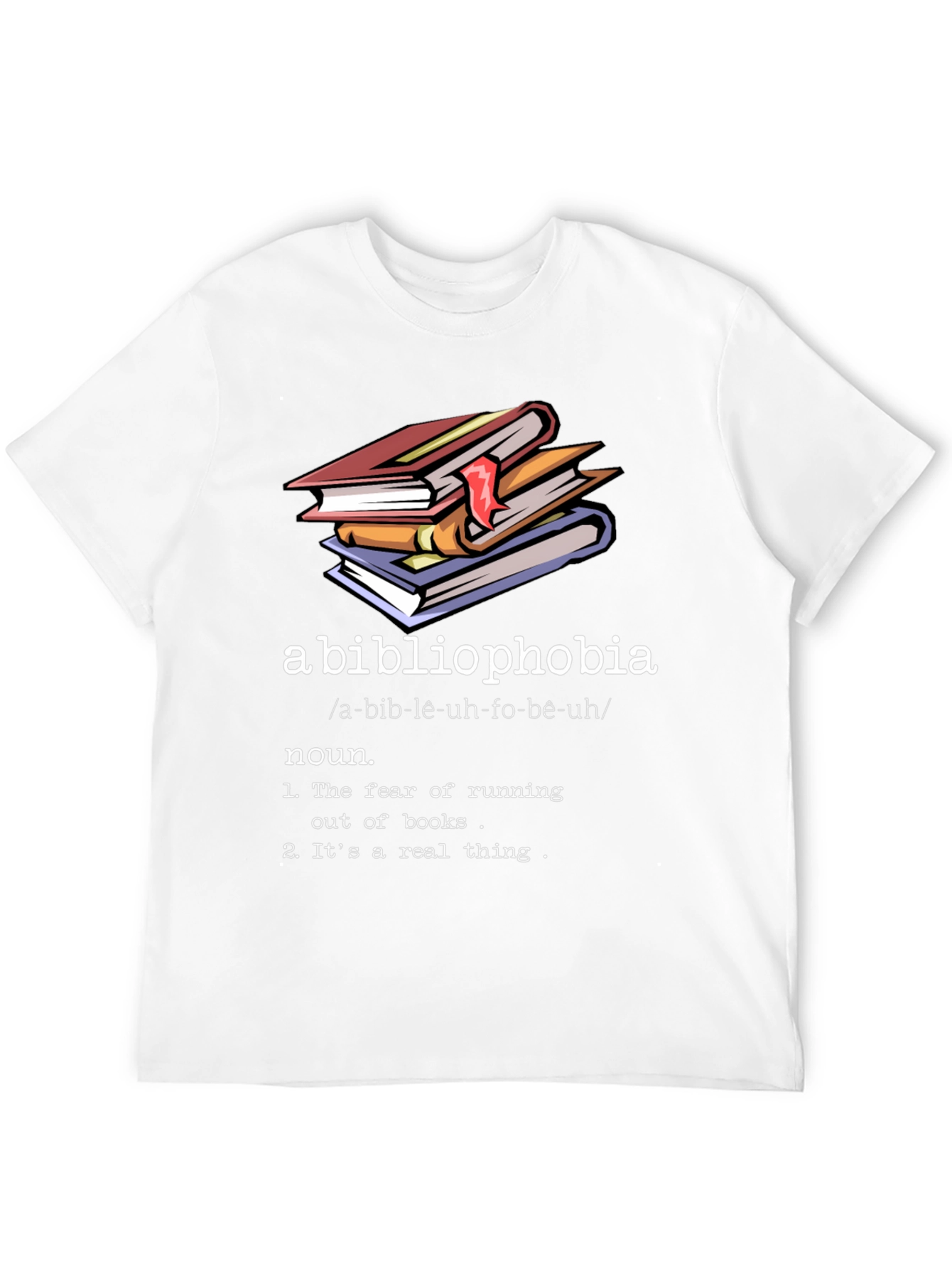 Bibliophobia Definition Graphic Tee - Book Lover Shirt