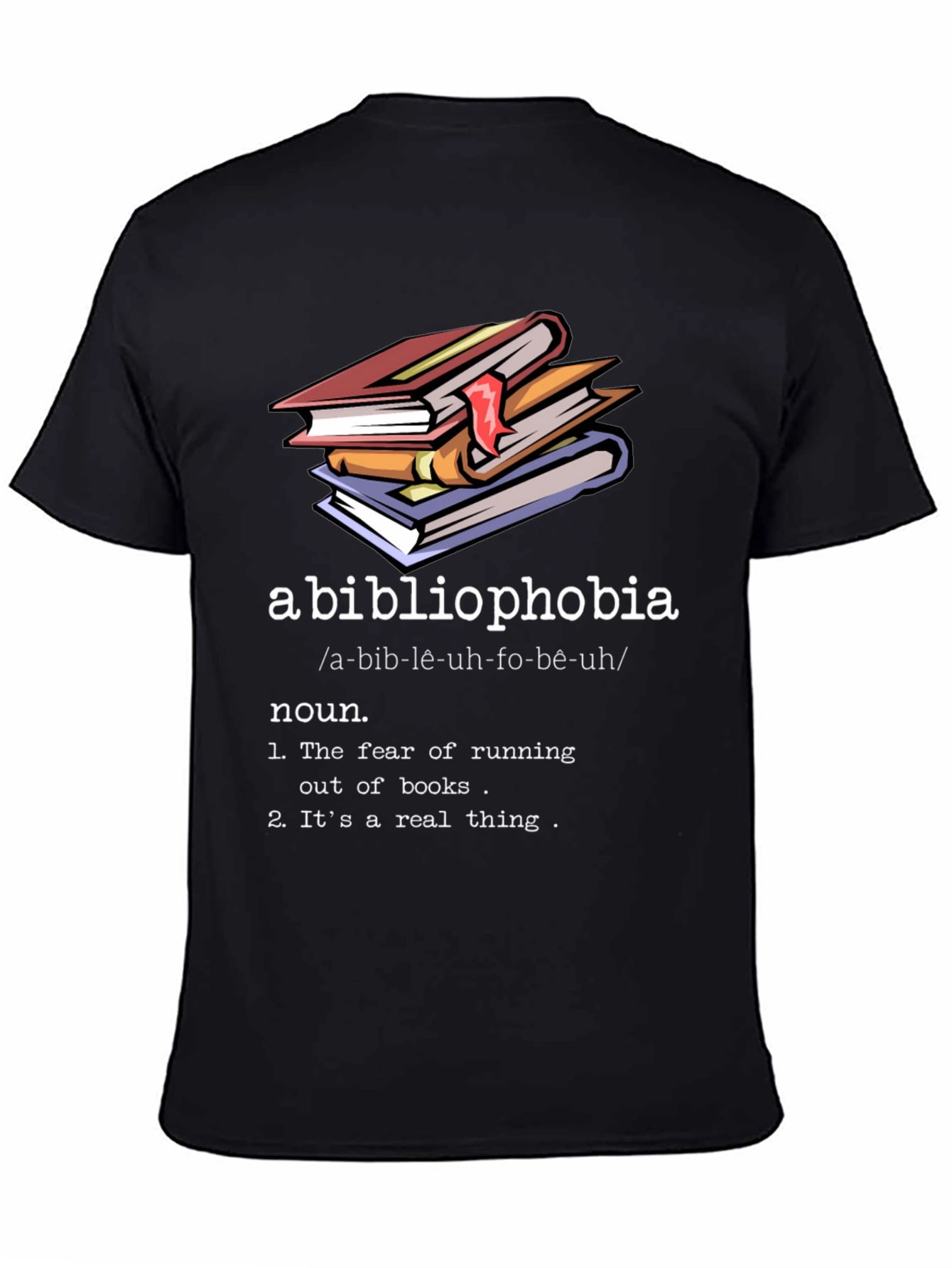Bibliophobia Definition Graphic Tee - Book Lover Shirt