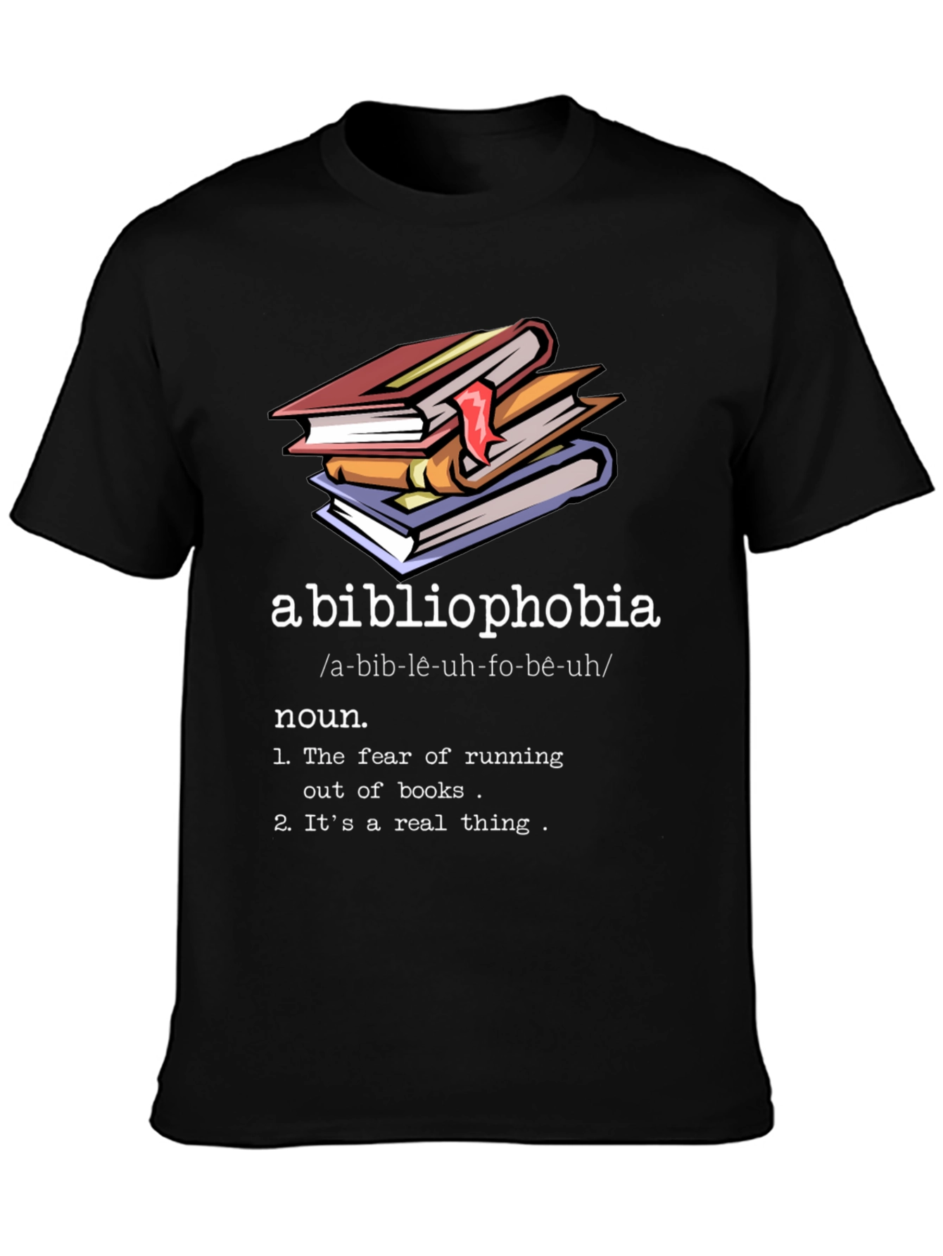Bibliophobia Definition Graphic Tee - Book Lover Shirt