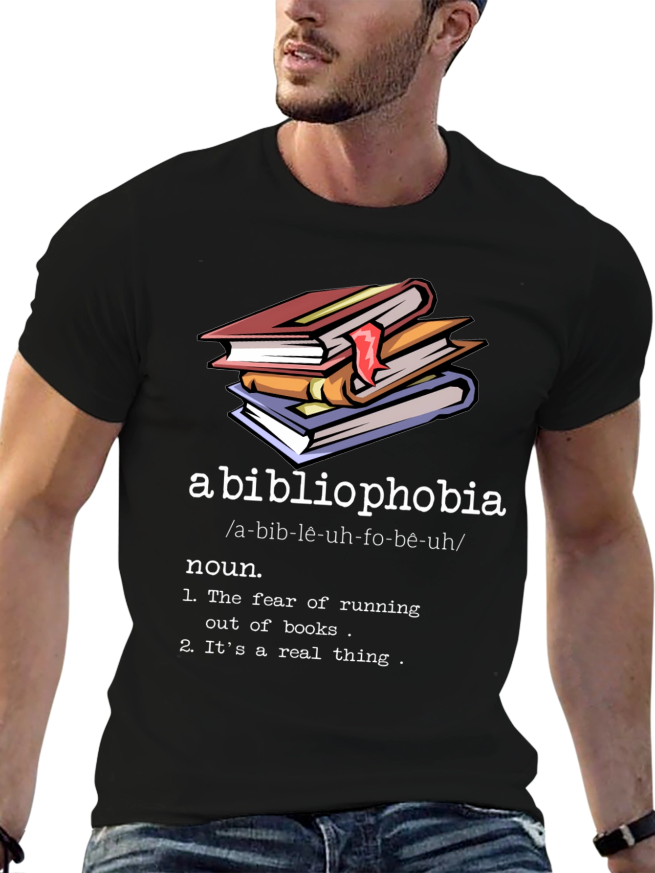 Bibliophobia Definition Graphic Tee - Book Lover Shirt
