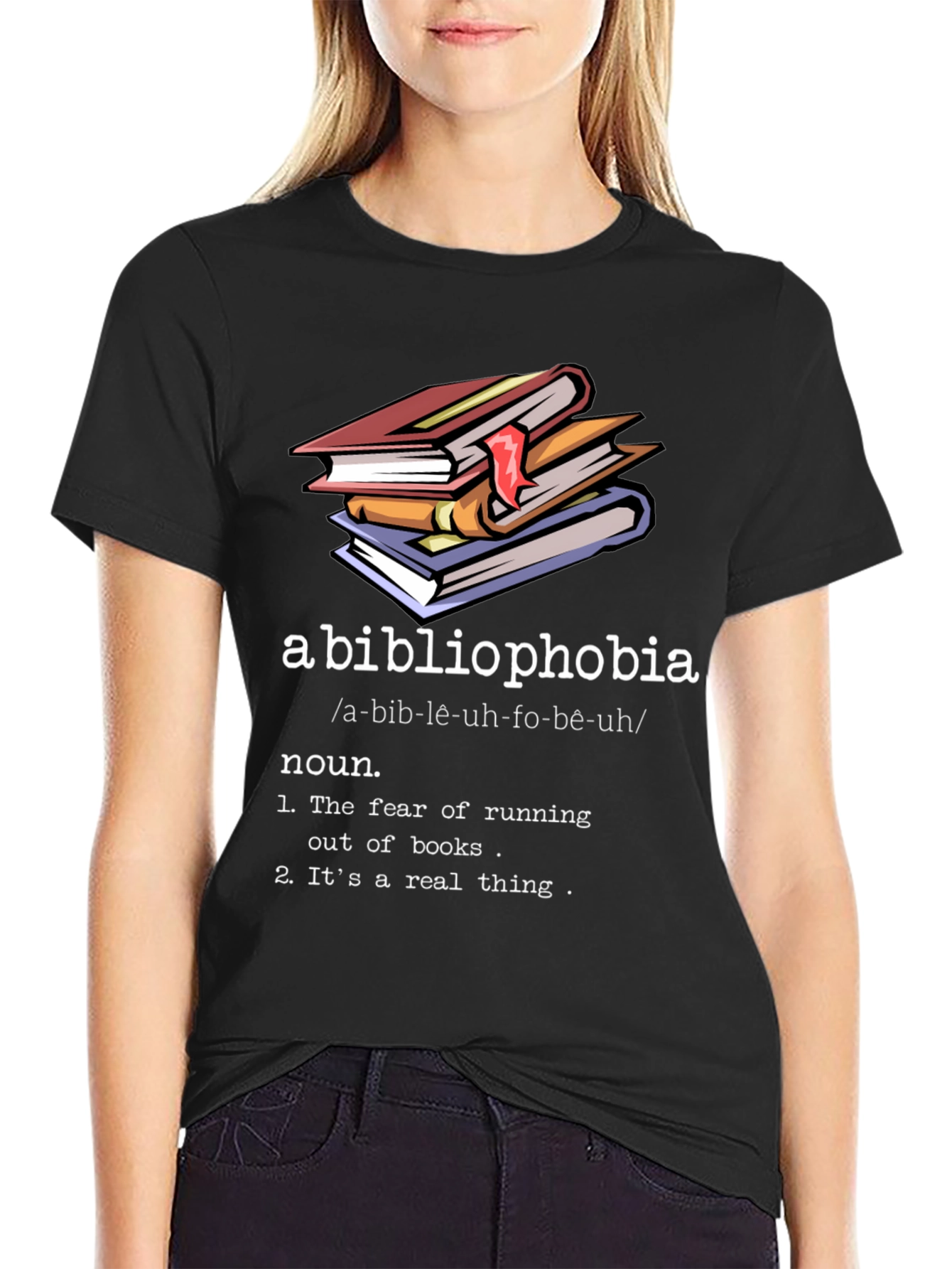 Bibliophobia Definition Graphic Tee - Book Lover Shirt