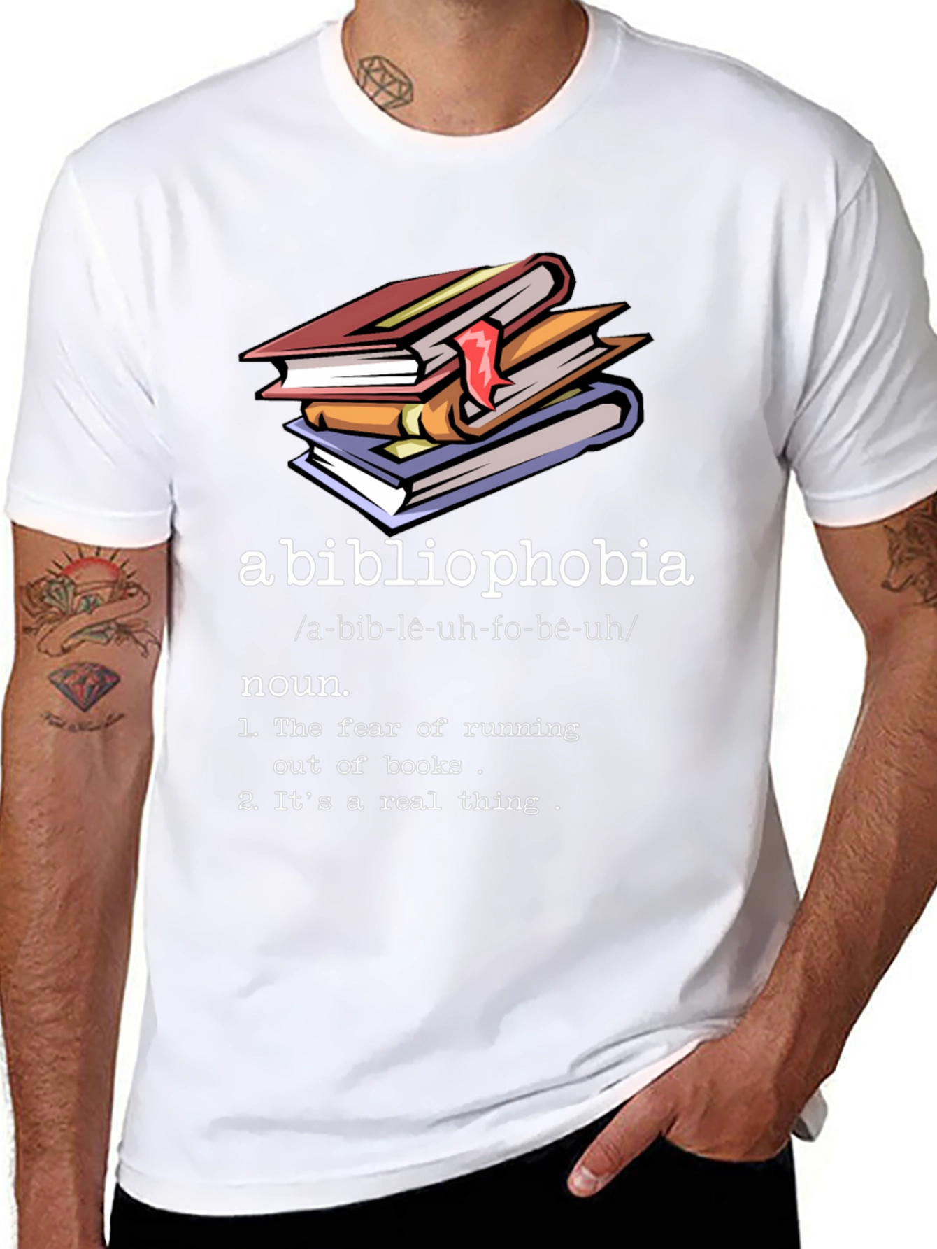 Bibliophobia Definition Graphic Tee - Book Lover Shirt