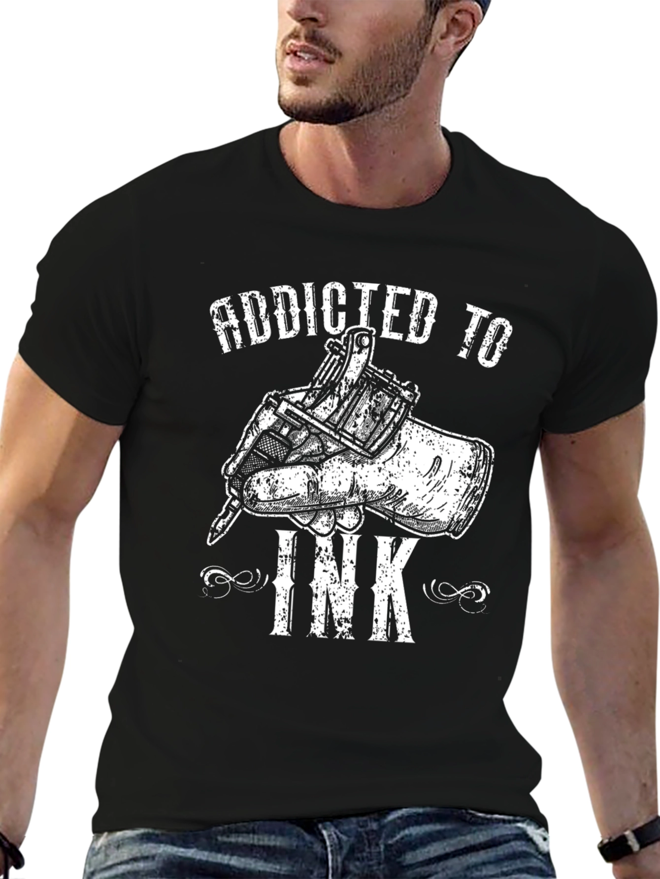 Addicted to Ink Graphic T-Shirt Tattoo Artist Tee
