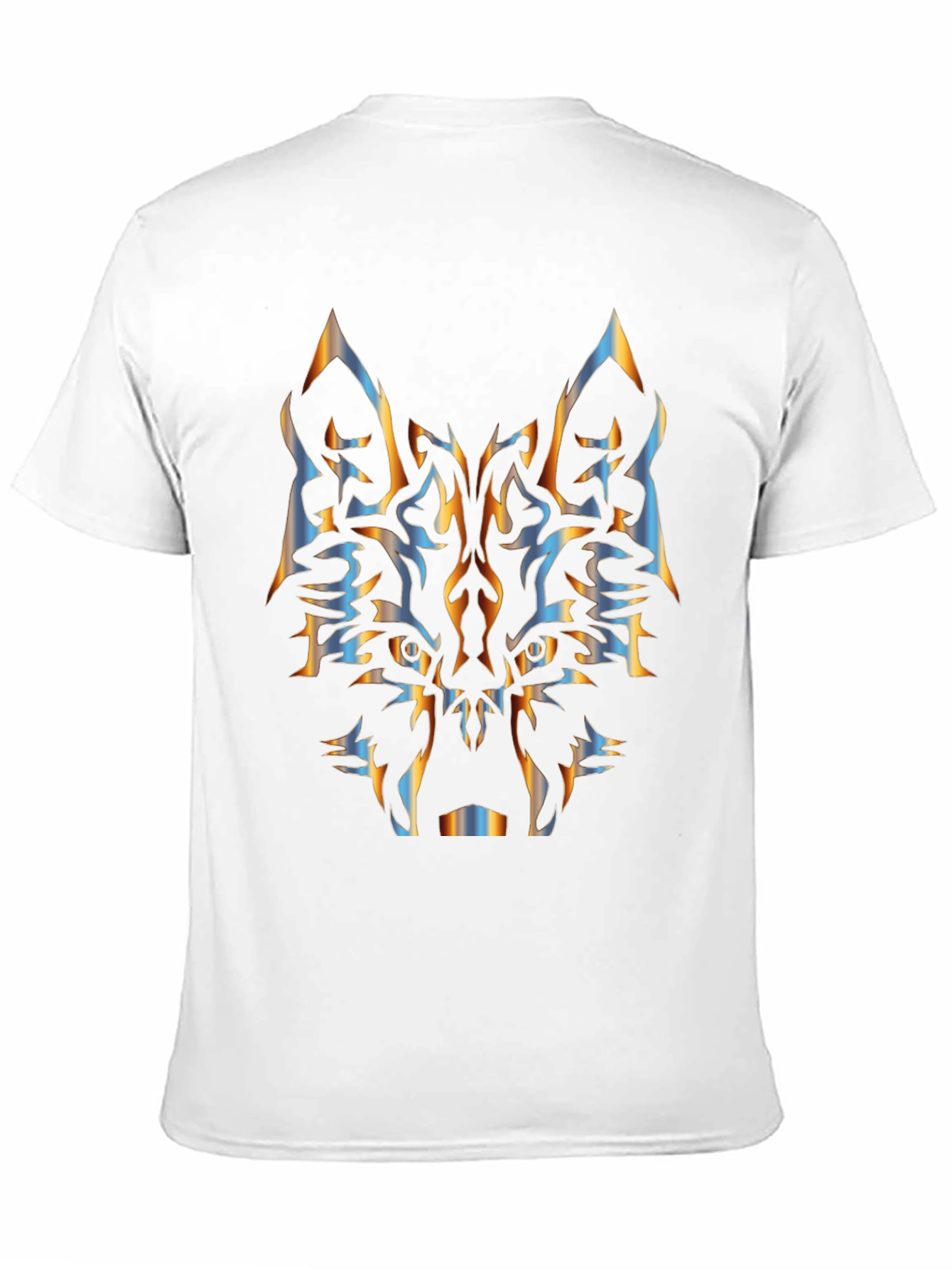 Tribal Wolf Graphic Black T-Shirt