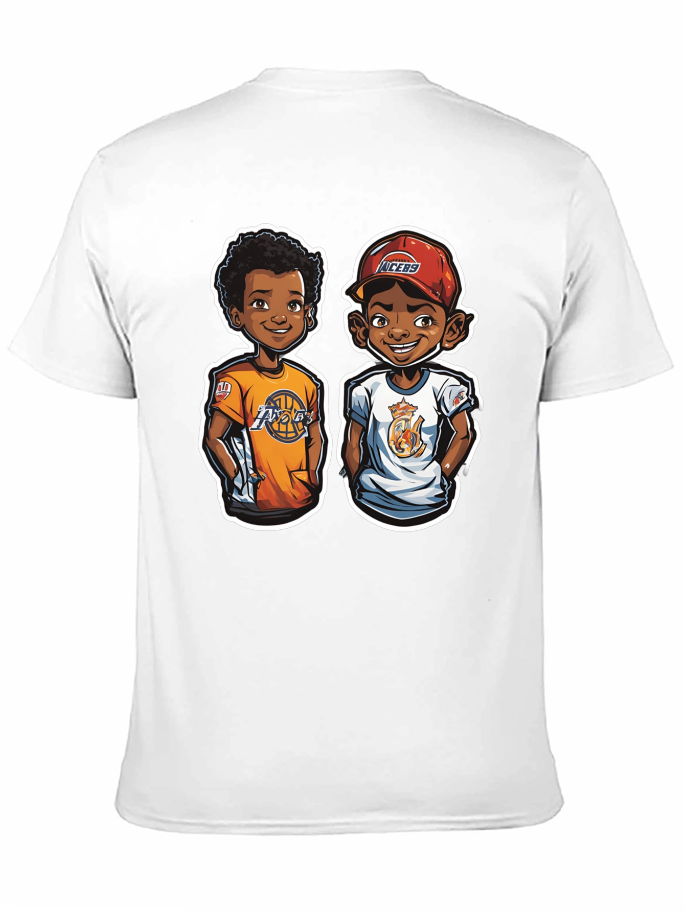 Cartoon Lakers Fan Black T-Shirt