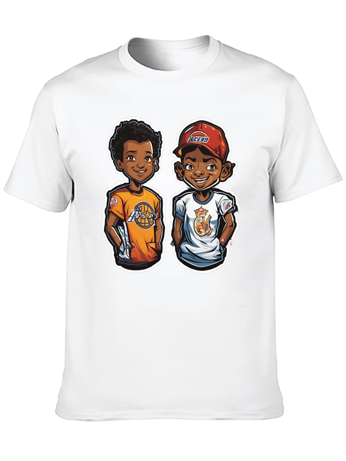 Cartoon Lakers Fan Black T-Shirt