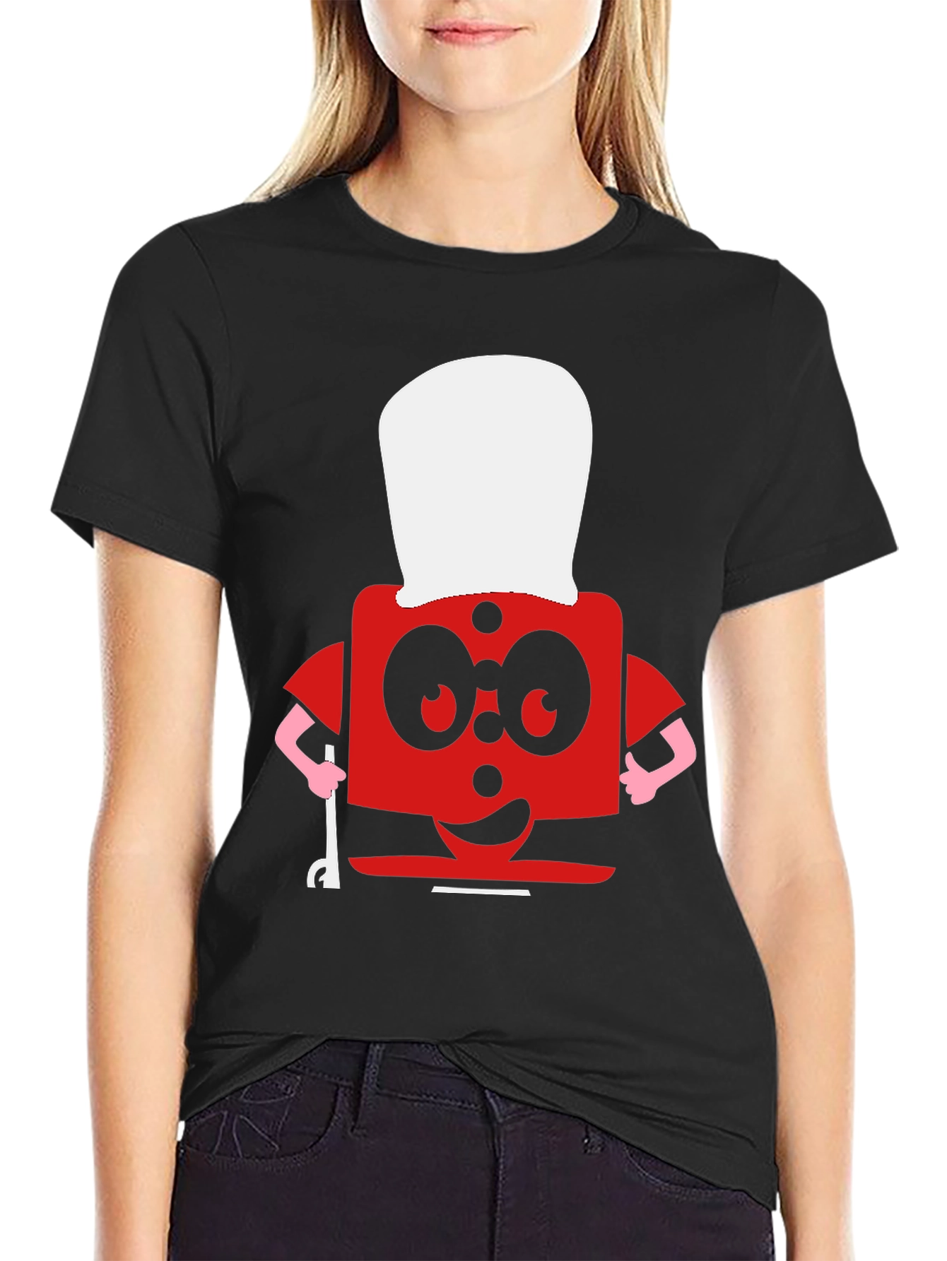 Funny Red Block Chef T-Shirt