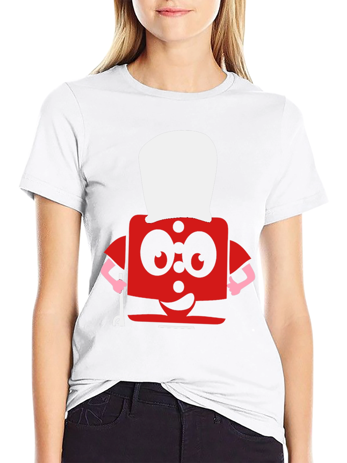 Funny Red Block Chef T-Shirt